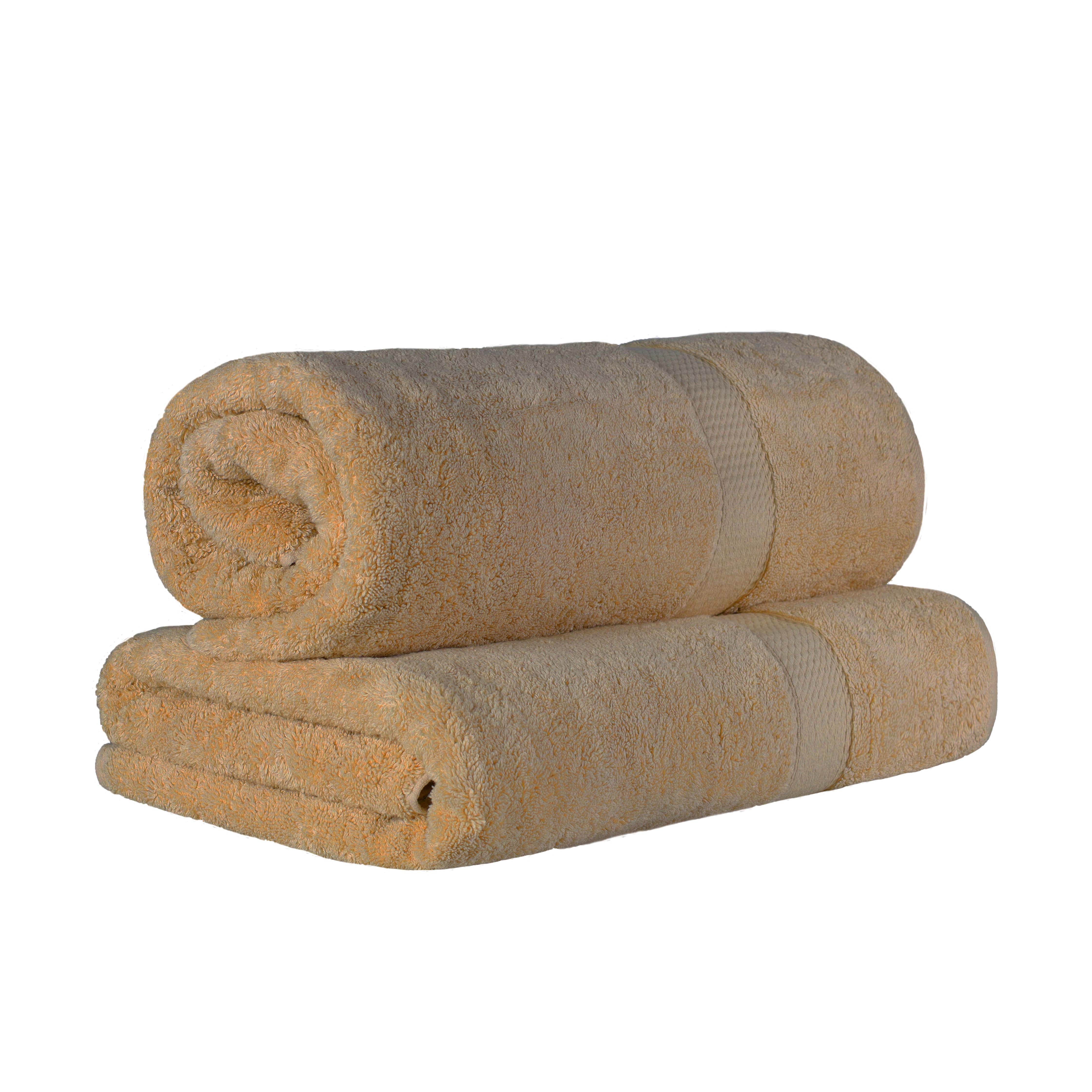 Egyptian Cotton Pile Plush Heavyweight Luxury Soft Bath Sheet Set of 2 - Omnigoodsstore