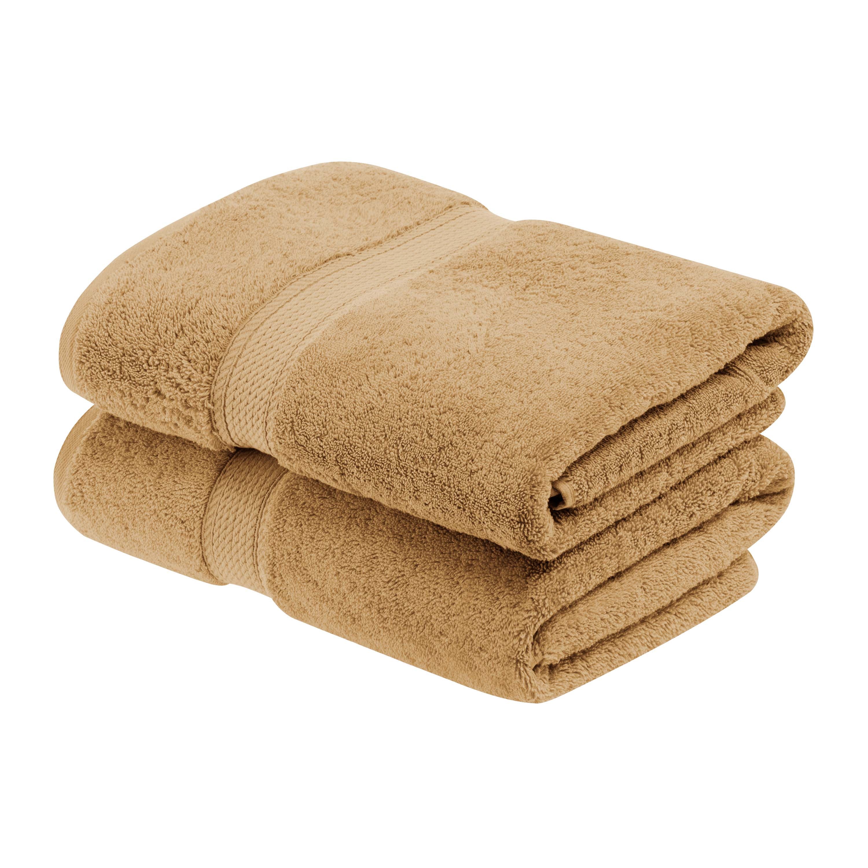 Egyptian Cotton Pile Plush Heavyweight Soft 2 Piece Bath Towel Set - Omnigoodsstore