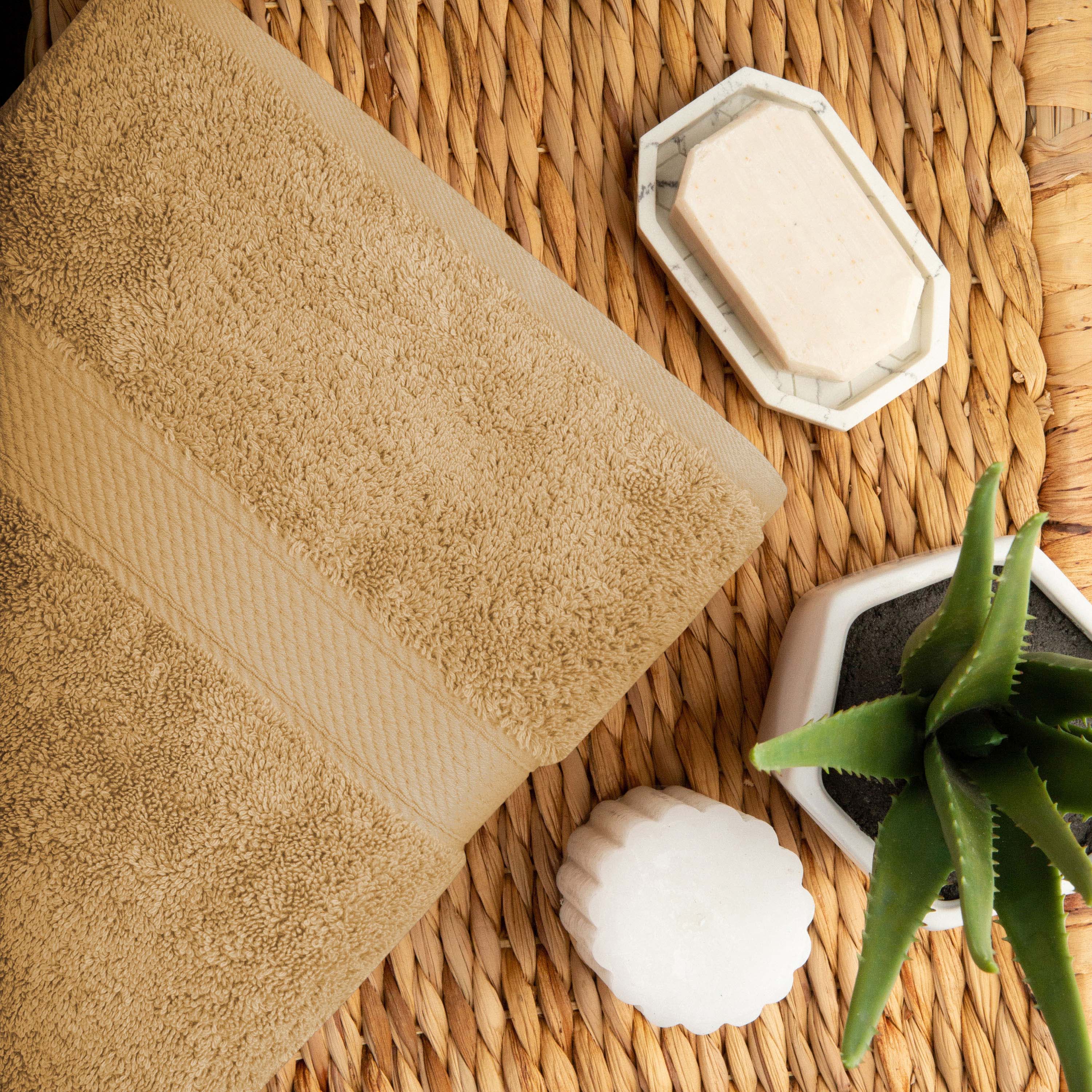 Egyptian Cotton Pile Plush Heavyweight Luxury Soft Face Towel Set of 6 - Omnigoodsstore