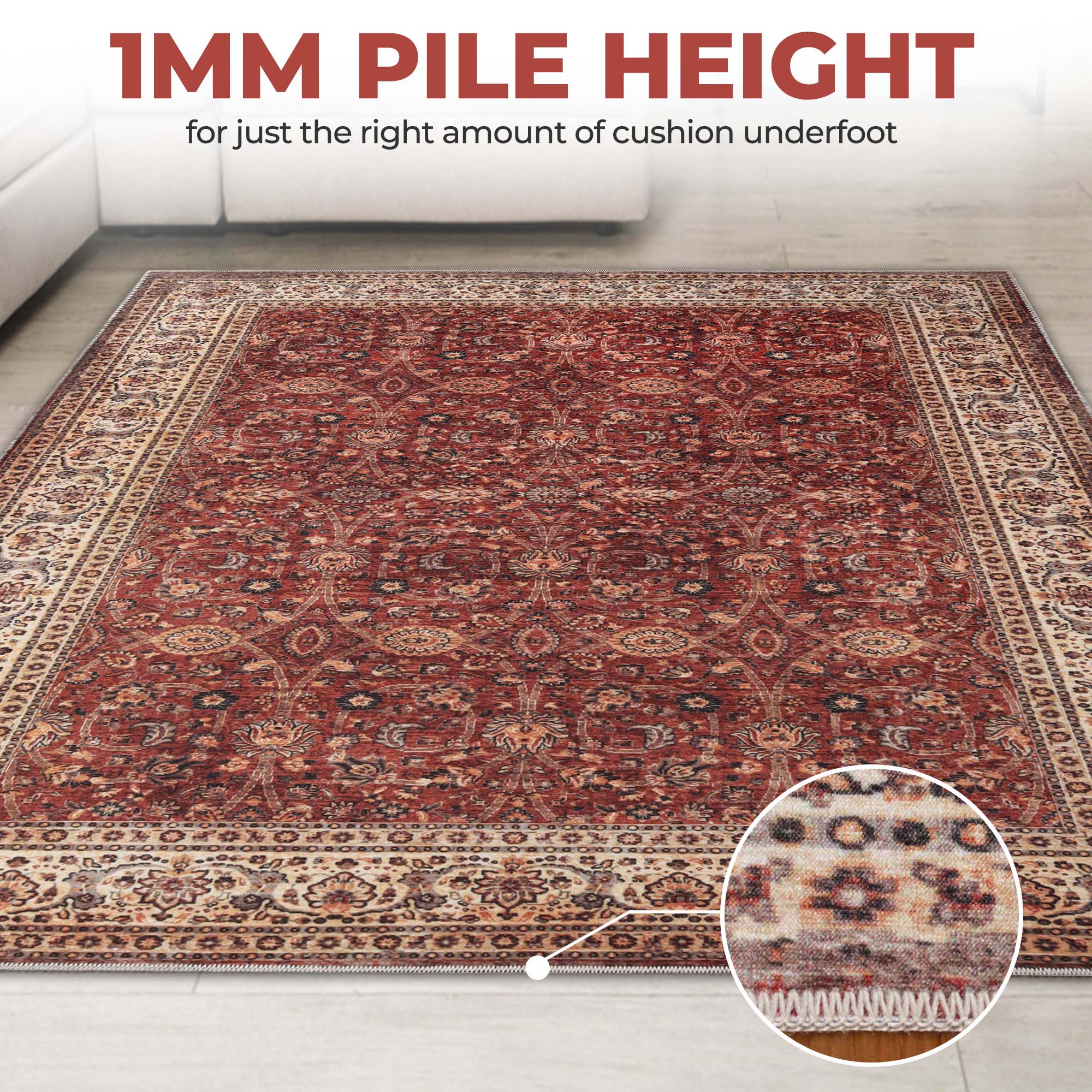 Toucan Vintage Non-Slip Machine Washable Indoor Area Rug or Runner Rug - Omnigoodsstore