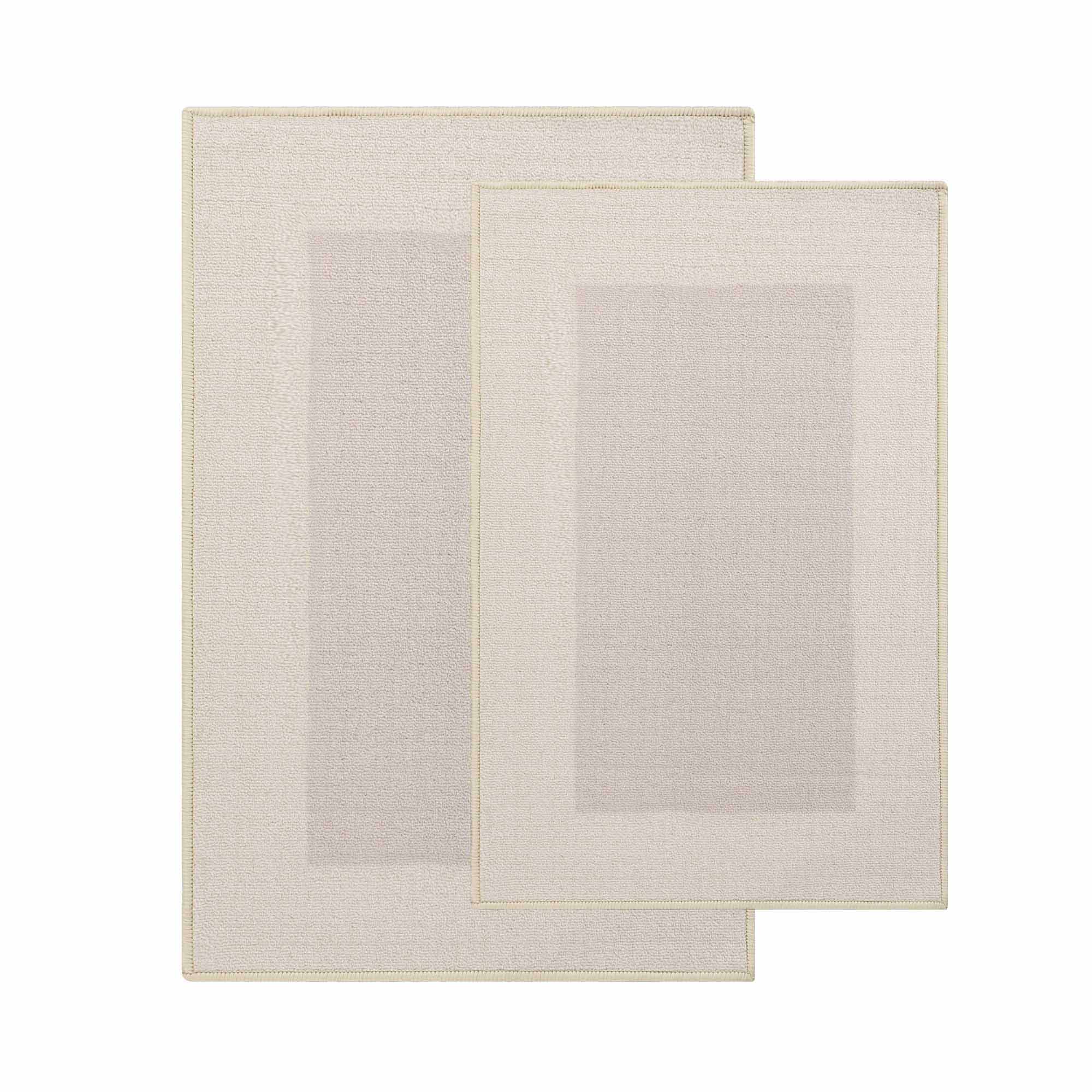 Troy Solid Non-Slip Machine Washable Bath Rug Set - Omnigoodsstore