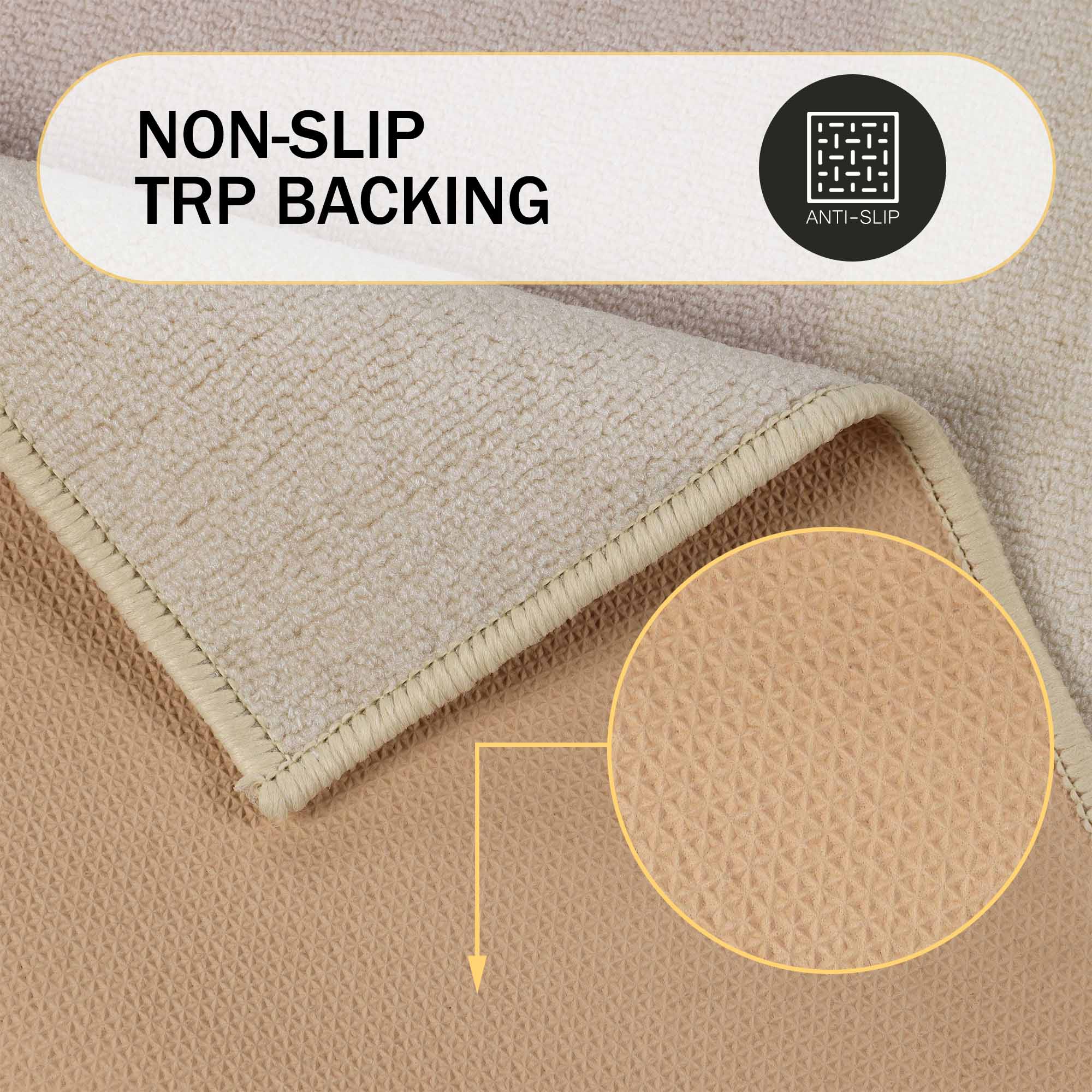 Troy Solid Non-Slip Machine Washable Bath Rug Set - Omnigoodsstore