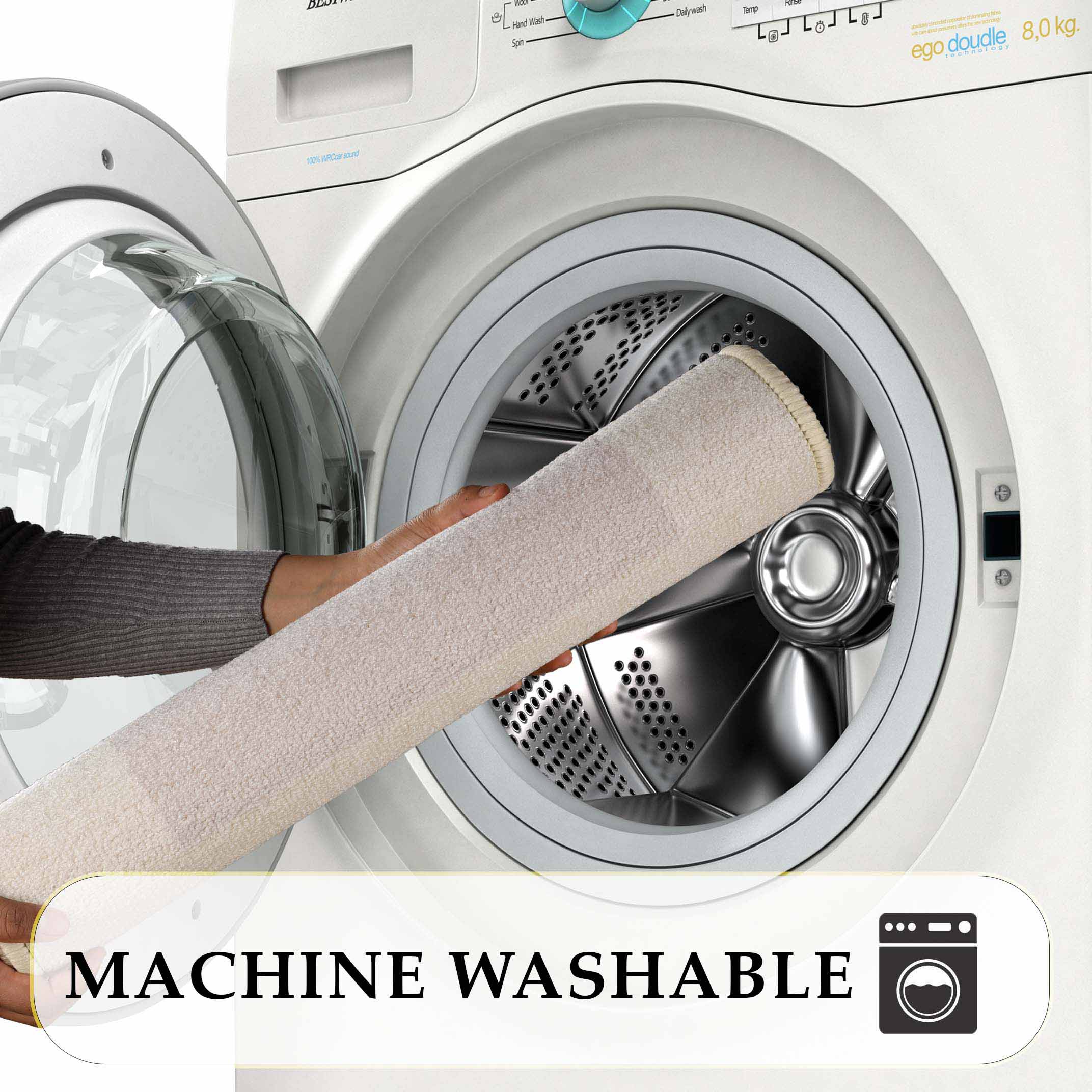 Troy Solid Non-Slip Machine Washable Bath Rug Set - Omnigoodsstore