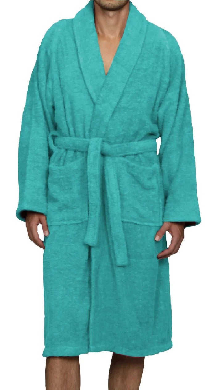 Cotton Ultra Soft Terry Adult Unisex Lightweight Luxury Bathrobe - Omnigoodsstore