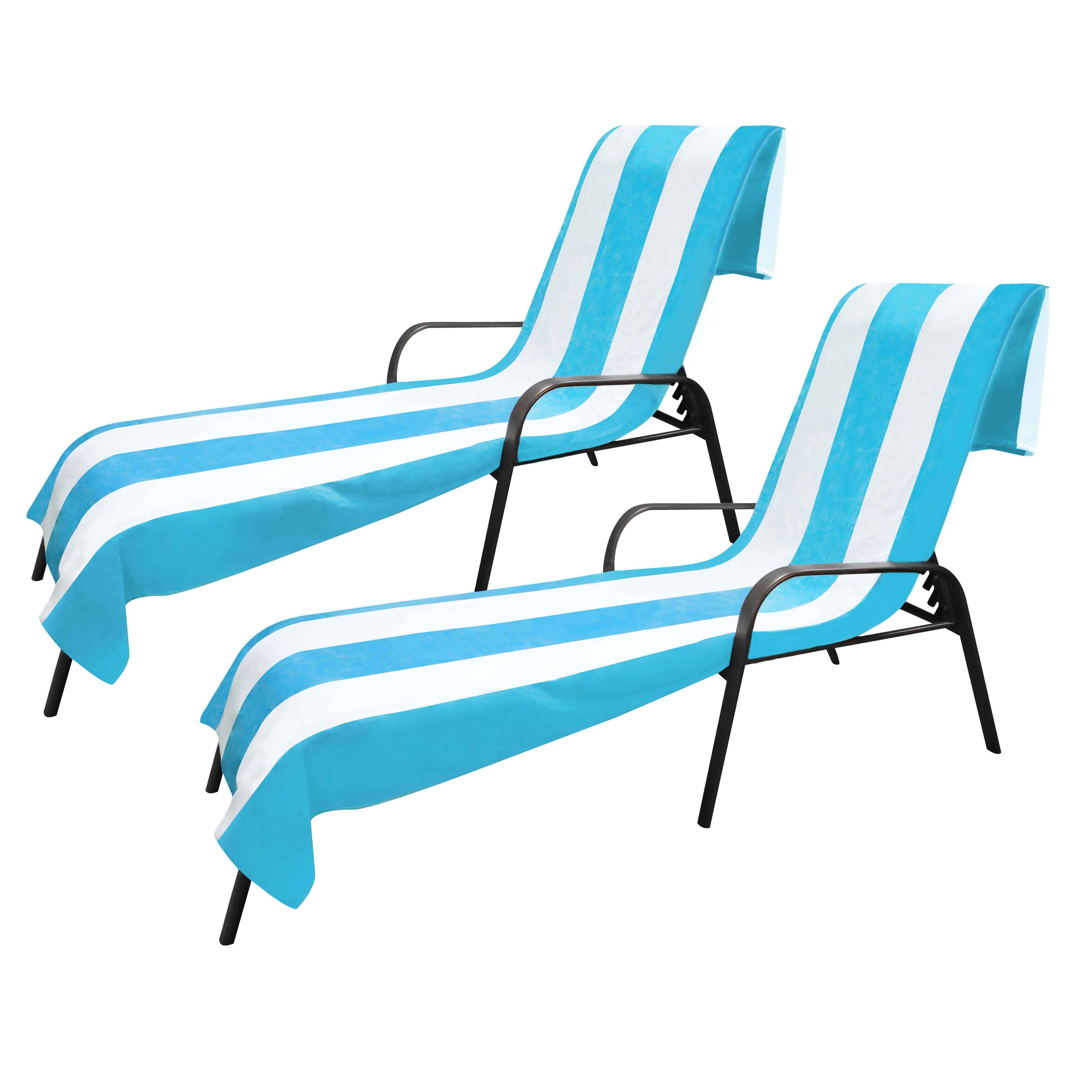 Cabana Striped Cotton Standard Size Towel / Chaise Lounge Chair Cover - Omnigoodsstore