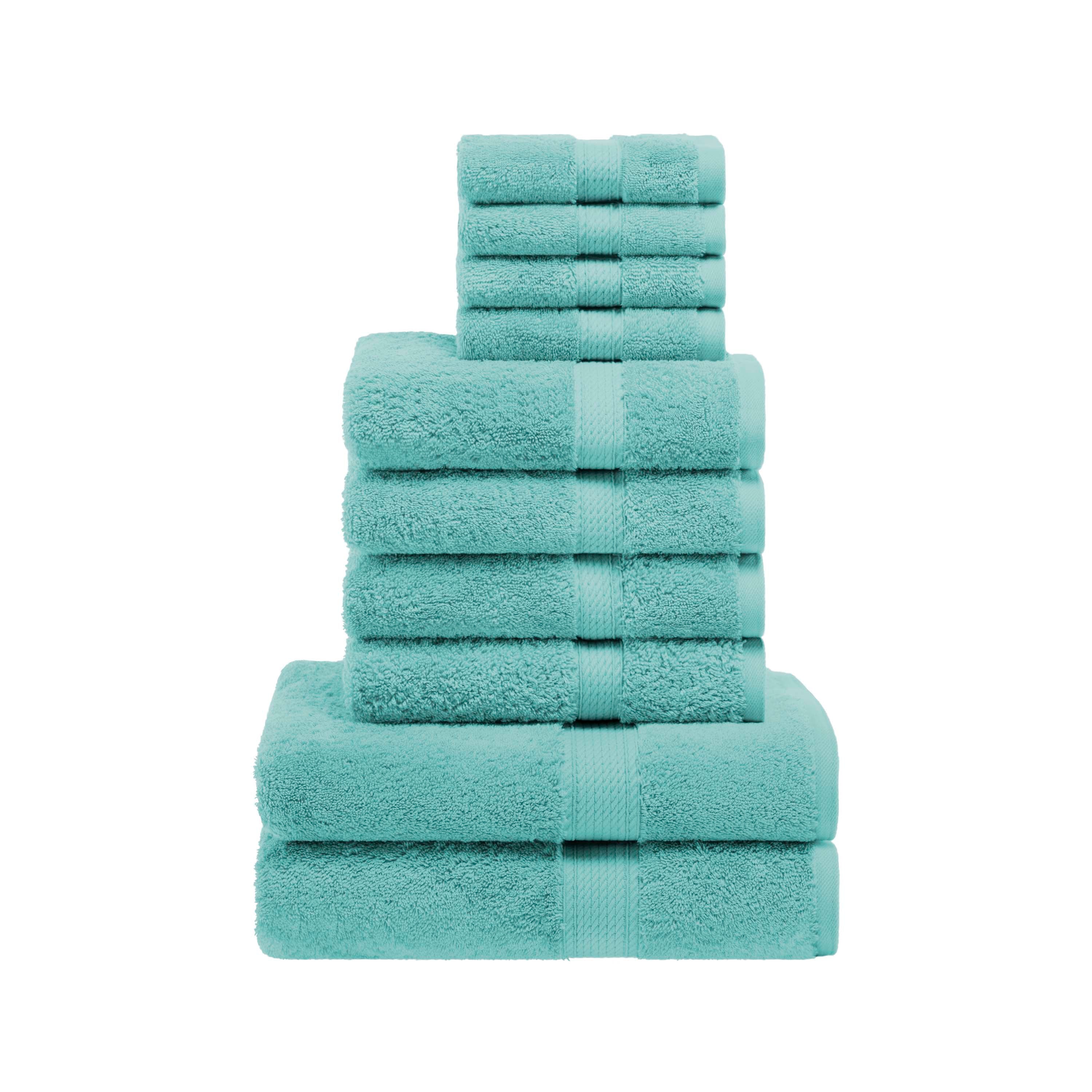Egyptian Cotton Plush Heavyweight Absorbent Luxury 10 Piece Towel Set - Omnigoodsstore