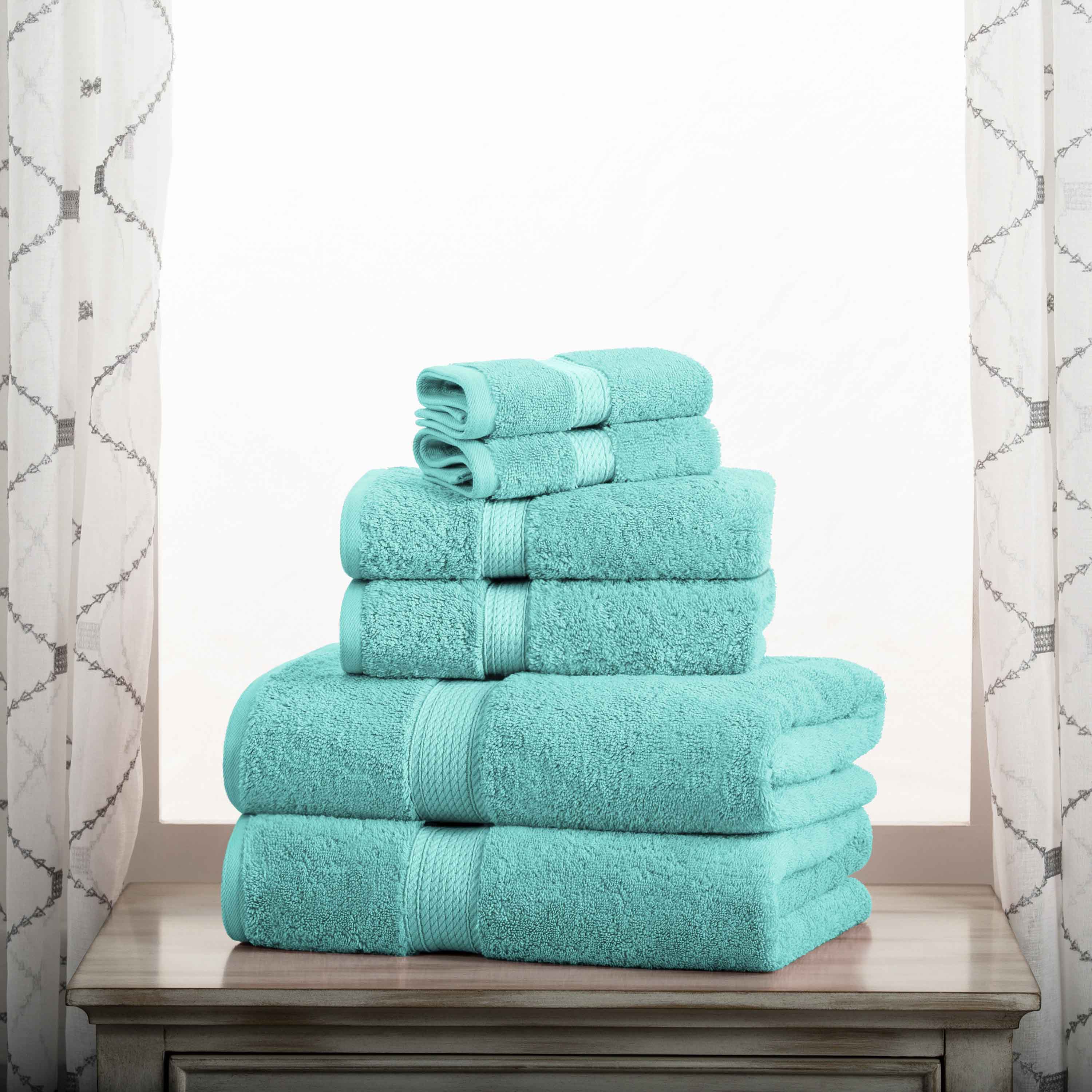 Egyptian Cotton Pile Plush Heavyweight Luxury Soft 6-Piece Towel Set - Omnigoodsstore