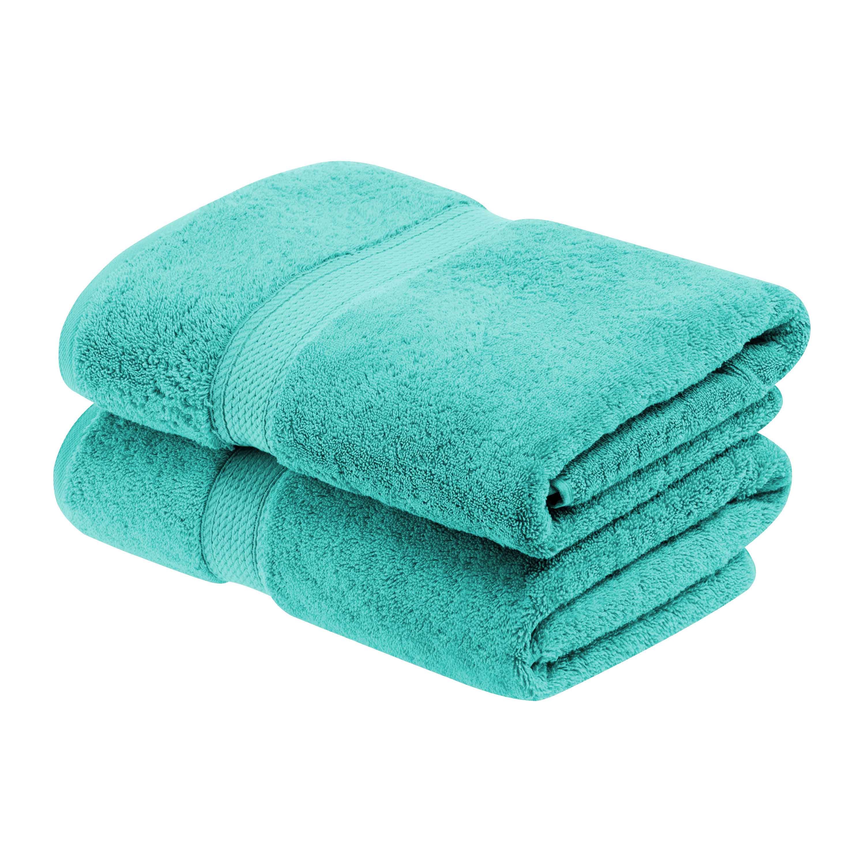 Egyptian Cotton Pile Plush Heavyweight Soft 2 Piece Bath Towel Set - Omnigoodsstore
