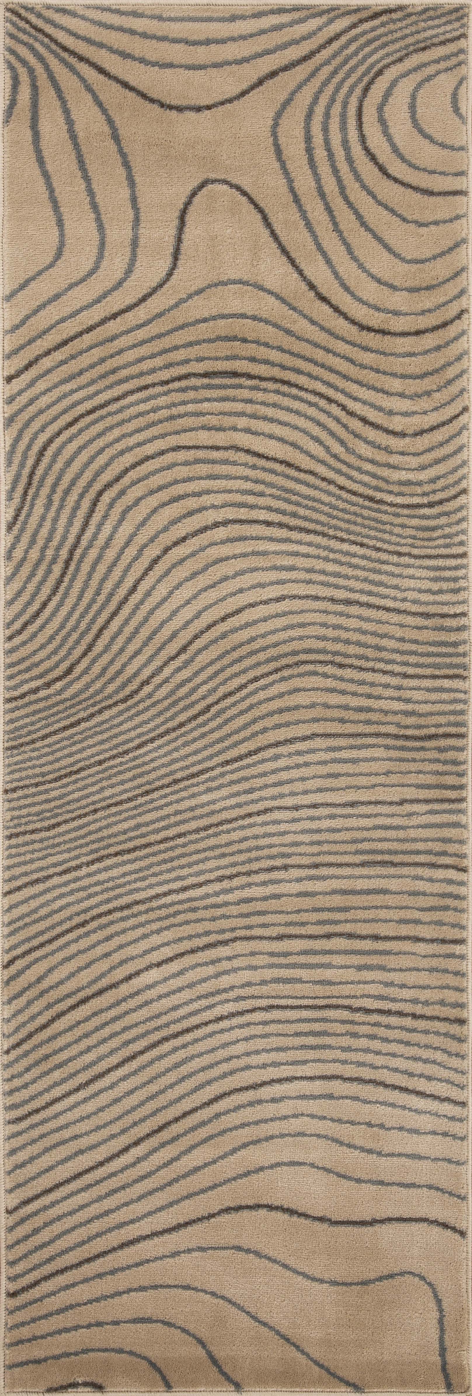 Veer Modern Abstract Wood Grain Indoor Area Rug or Runner - Omnigoodsstore