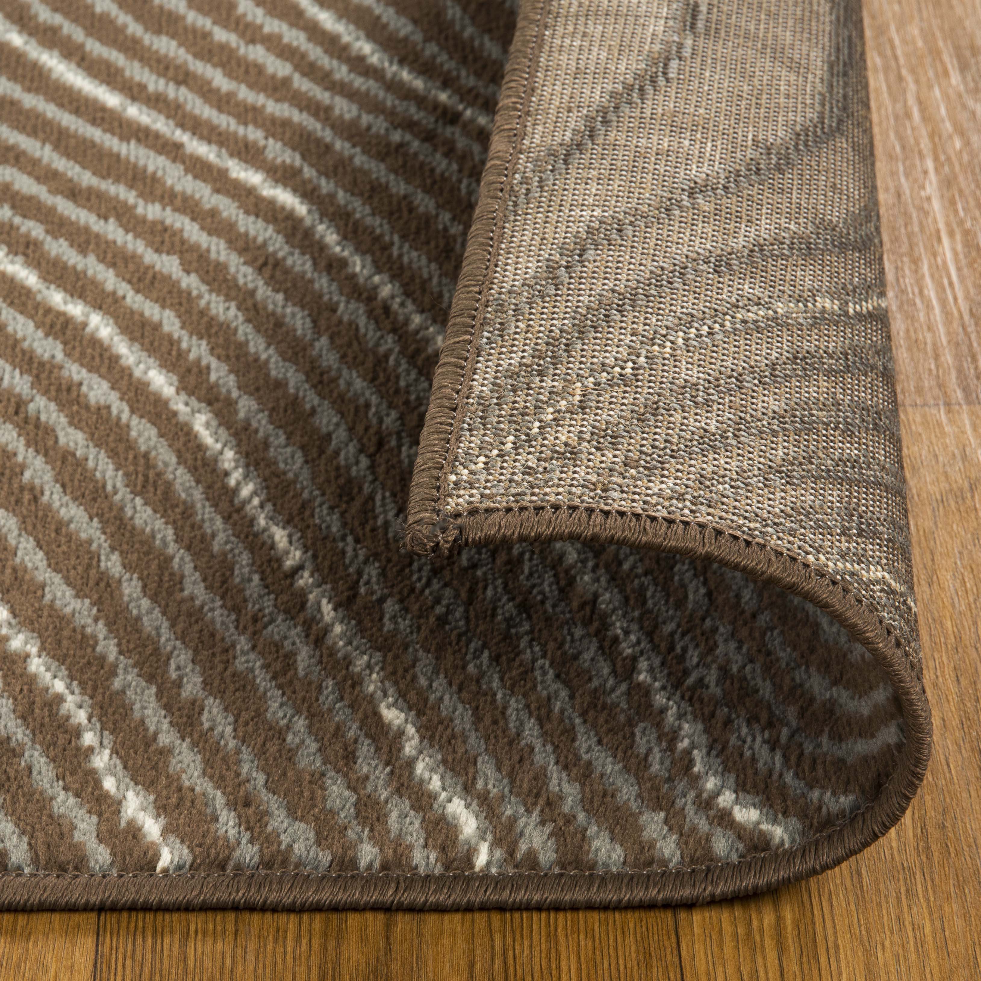 Veer Modern Abstract Wood Grain Indoor Area Rug or Runner - Omnigoodsstore