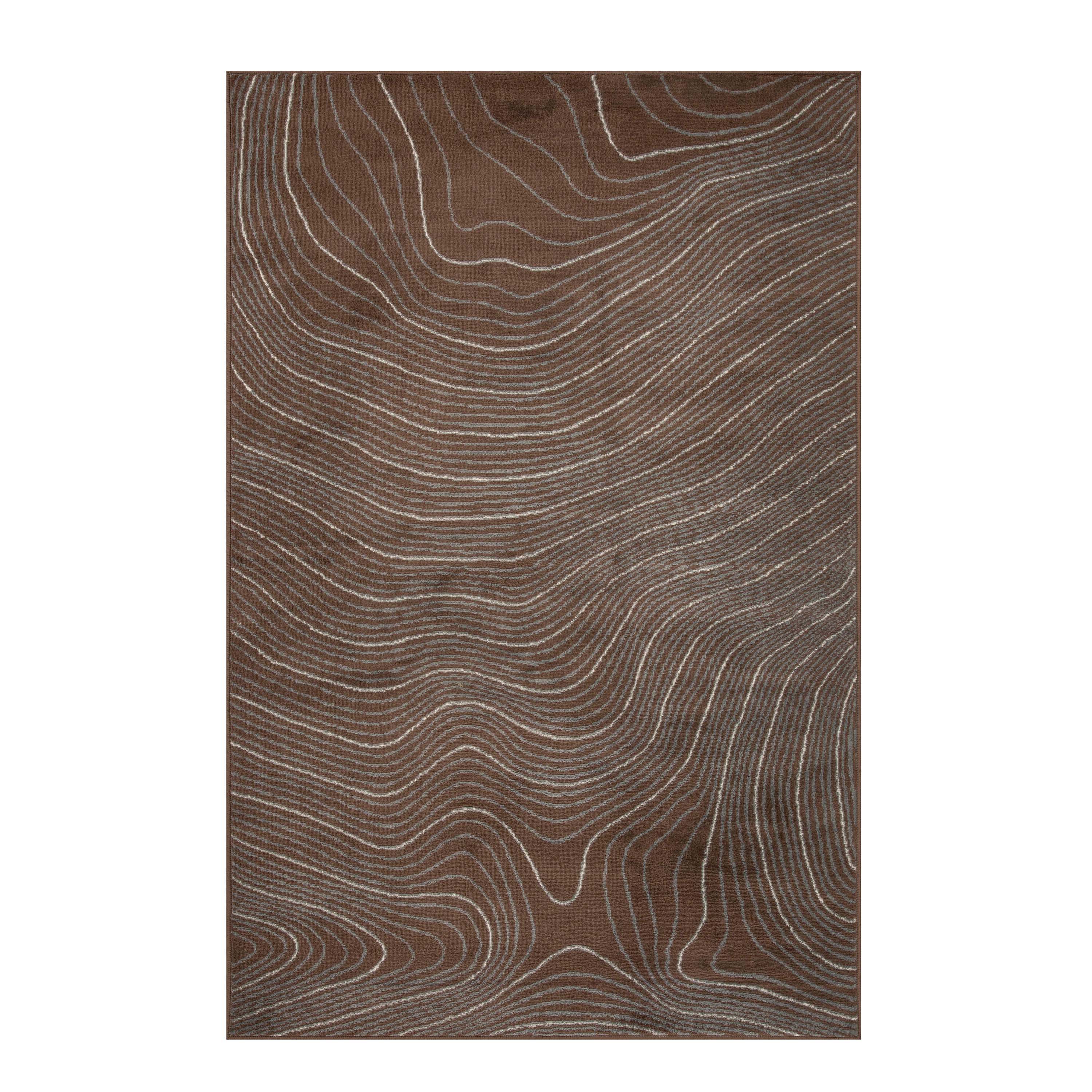 Veer Modern Abstract Wood Grain Indoor Area Rug or Runner - Omnigoodsstore