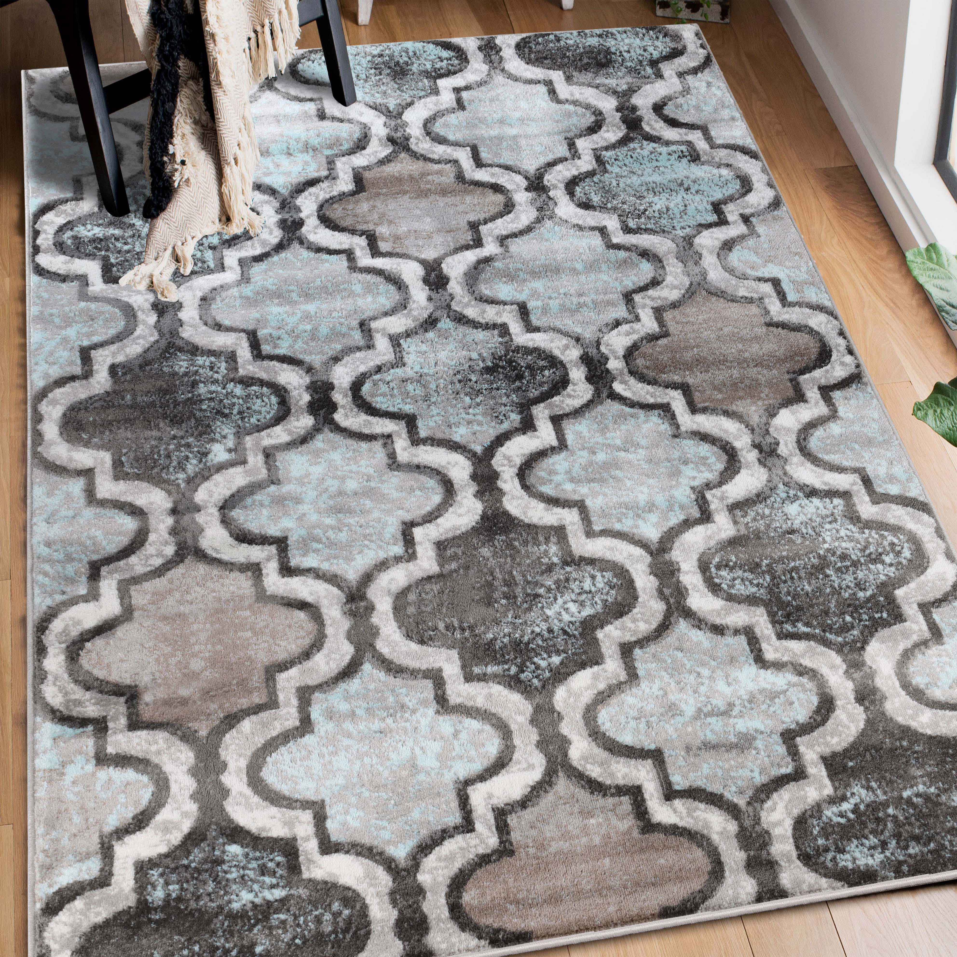 Viking Geometric Trellis Indoor Area Rugs or Runner Rug - Omnigoodsstore