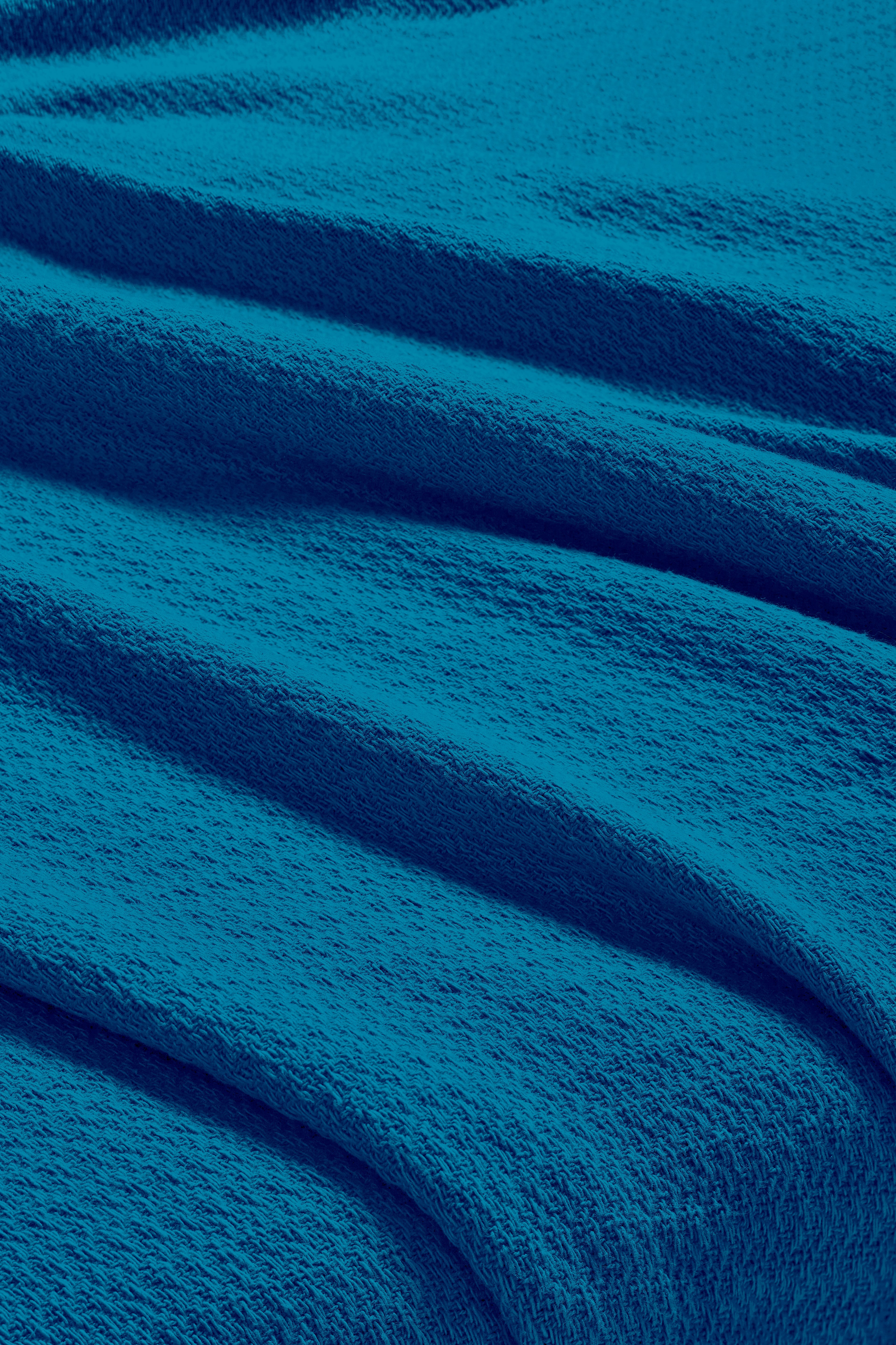 Textured Cotton Weave Solid Waffle Blanket or Throw - Omnigoodsstore