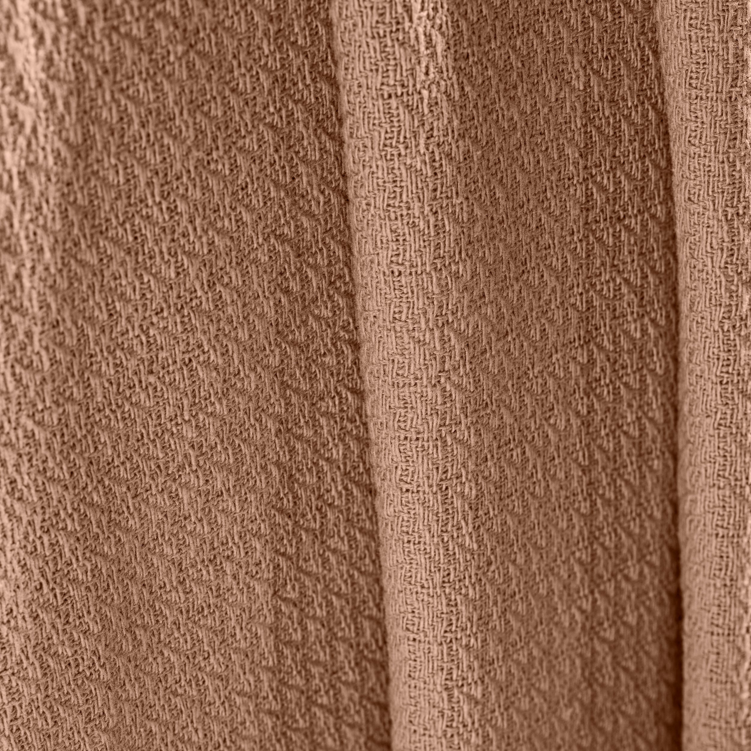 Textured Cotton Weave Solid Waffle Blanket or Throw - Omnigoodsstore