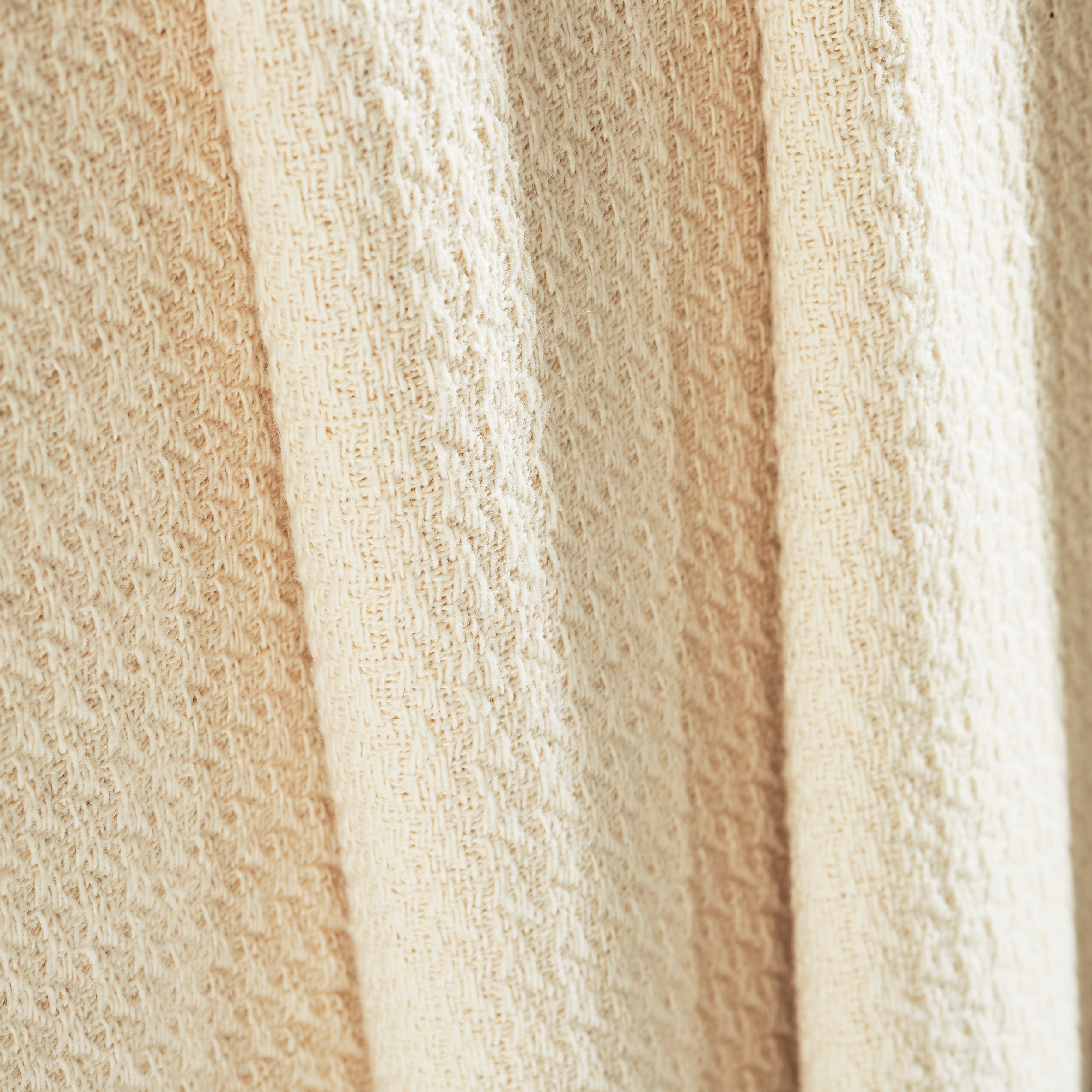 Textured Cotton Weave Solid Waffle Blanket or Throw - Omnigoodsstore