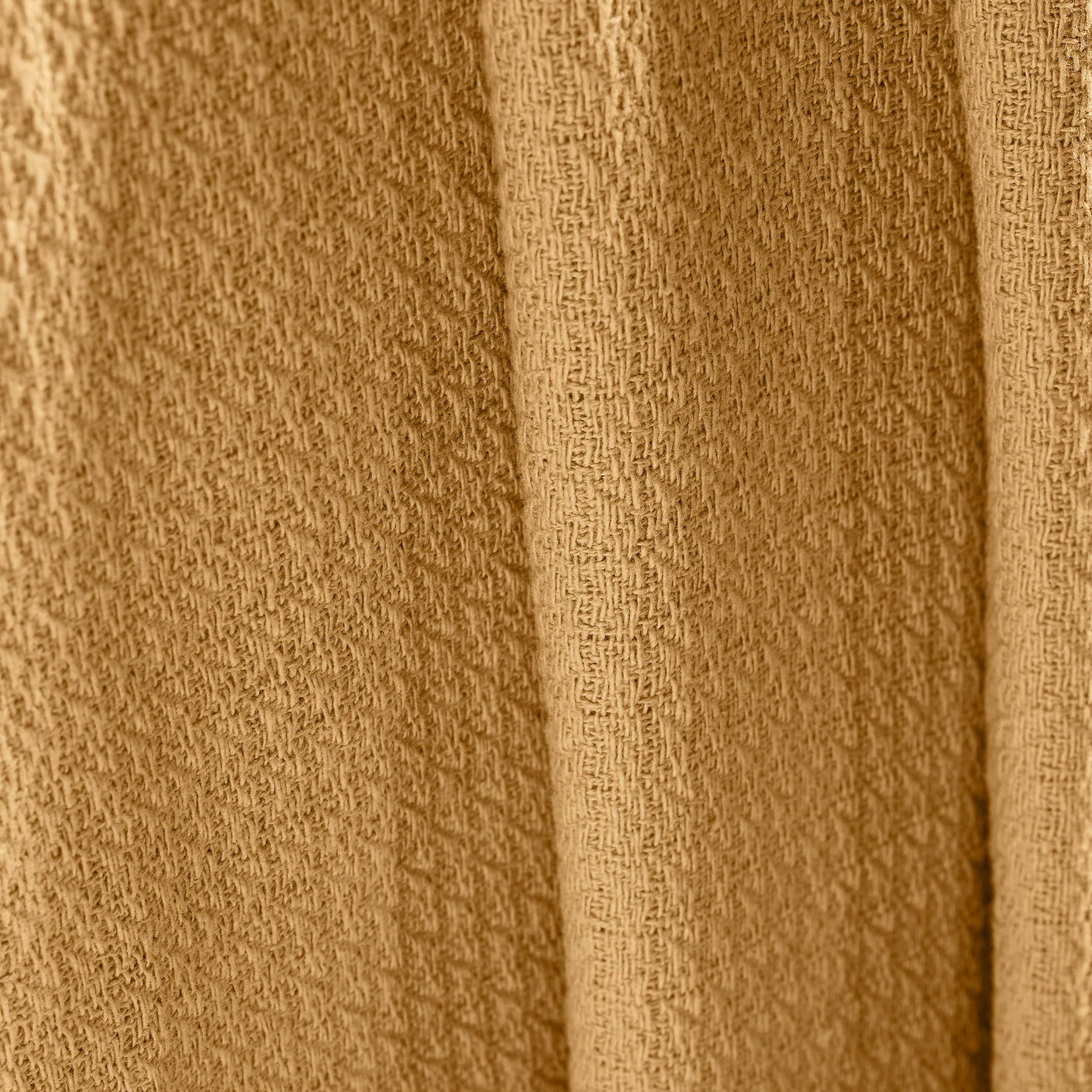 Textured Cotton Weave Solid Waffle Blanket or Throw - Omnigoodsstore