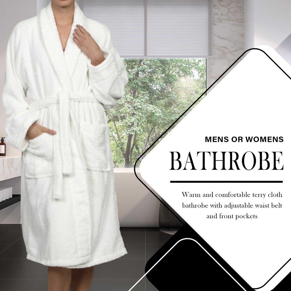 Cotton Ultra Soft Terry Adult Unisex Lightweight Luxury Bathrobe - Omnigoodsstore