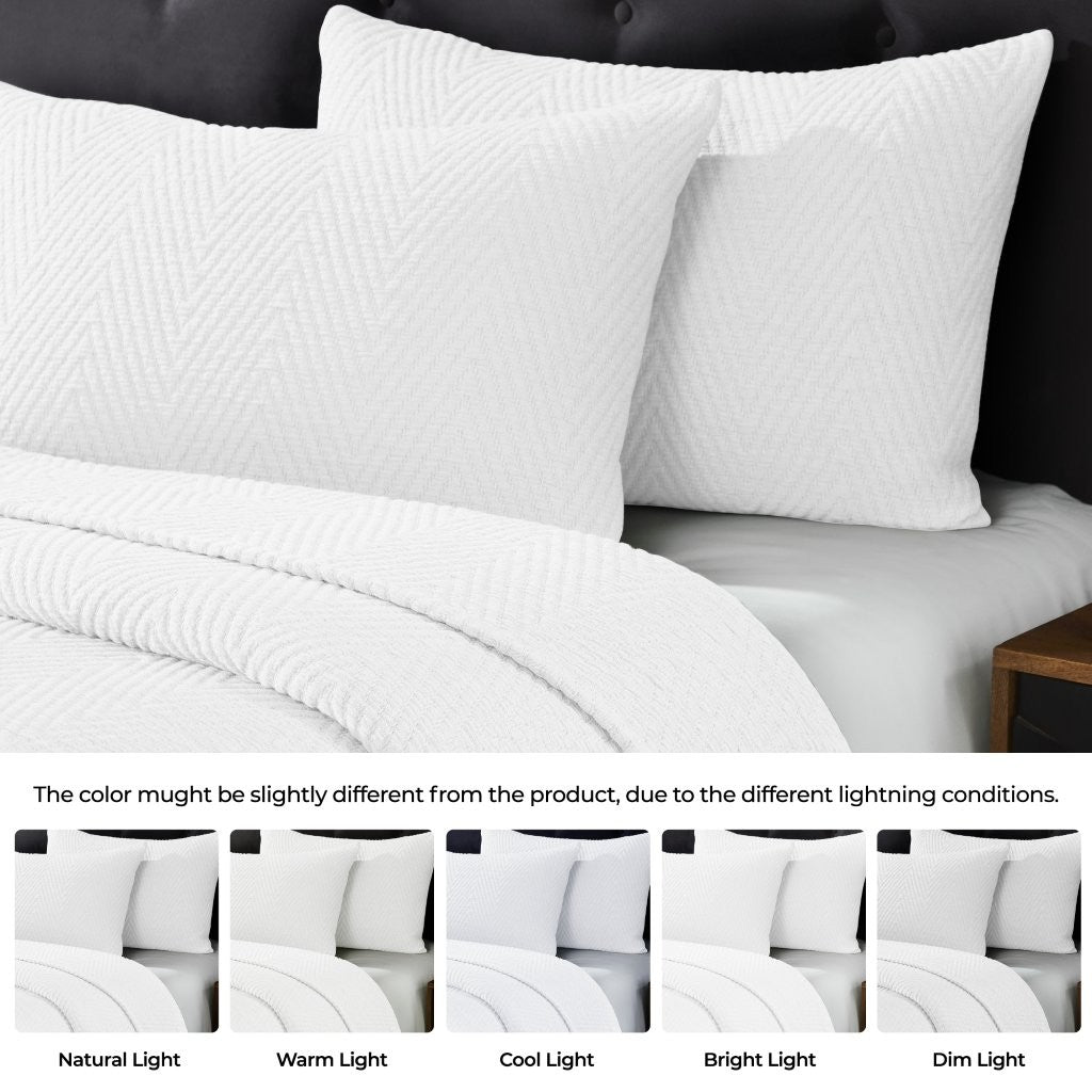 Aswan Cotton Medium Weight Chevron Woven Coverlet - Omnigoodsstore