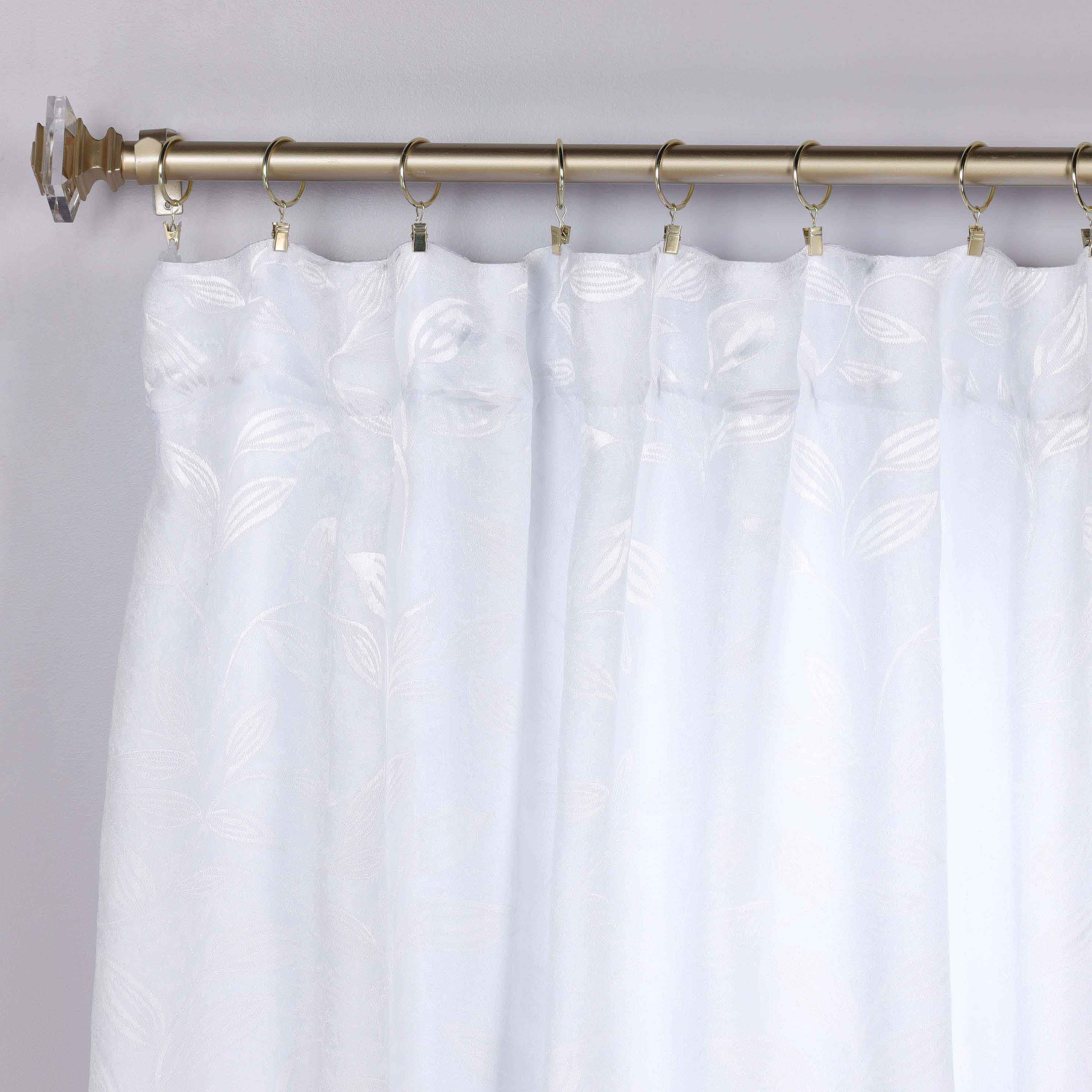 Superior Leaves Room Darkening Back Tab Blackout Curtains Panel Set - Omnigoodsstore