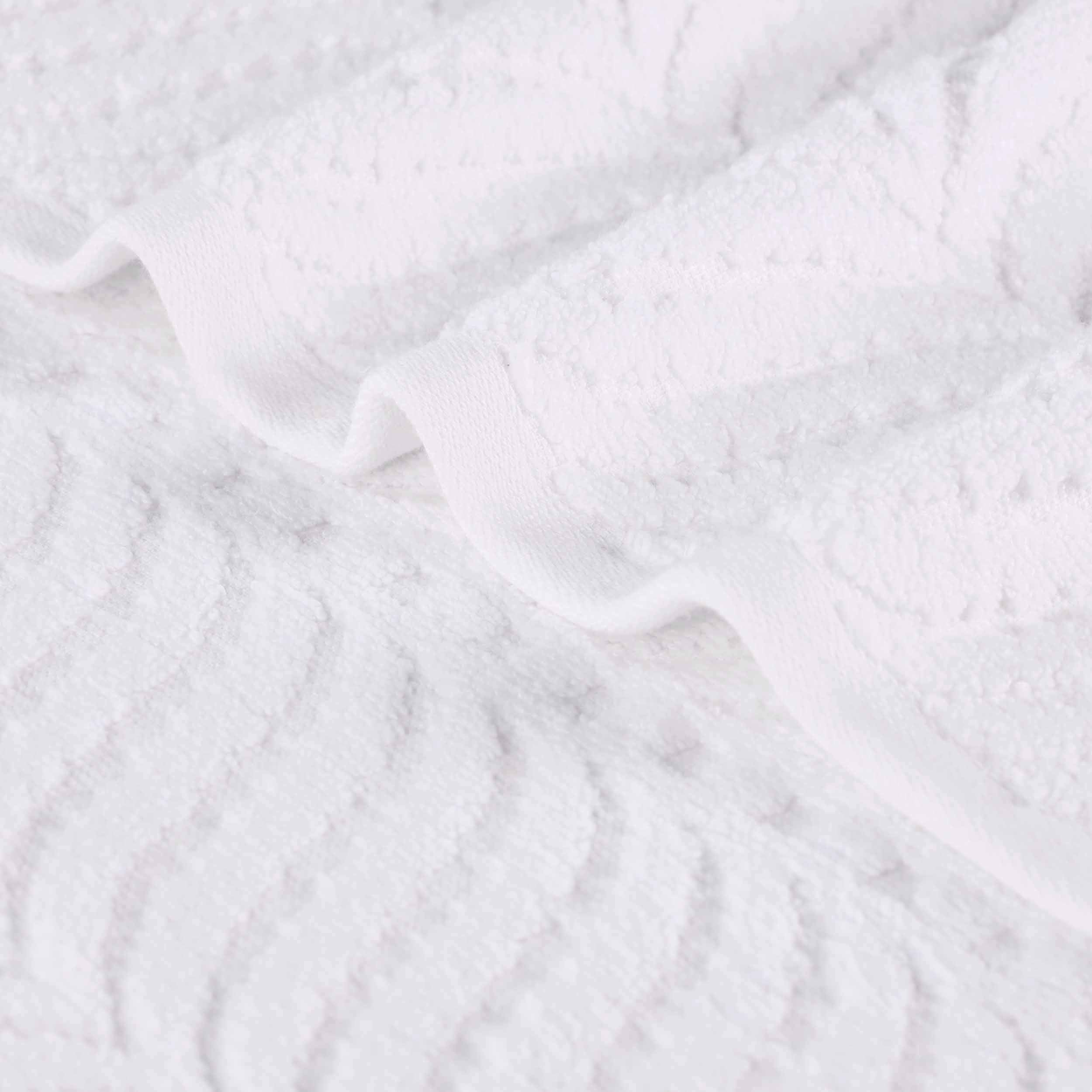 Zero Twist Cotton Solid & Jacquard Elegant Chevron Bath Towel Set of 4 - Omnigoodsstore