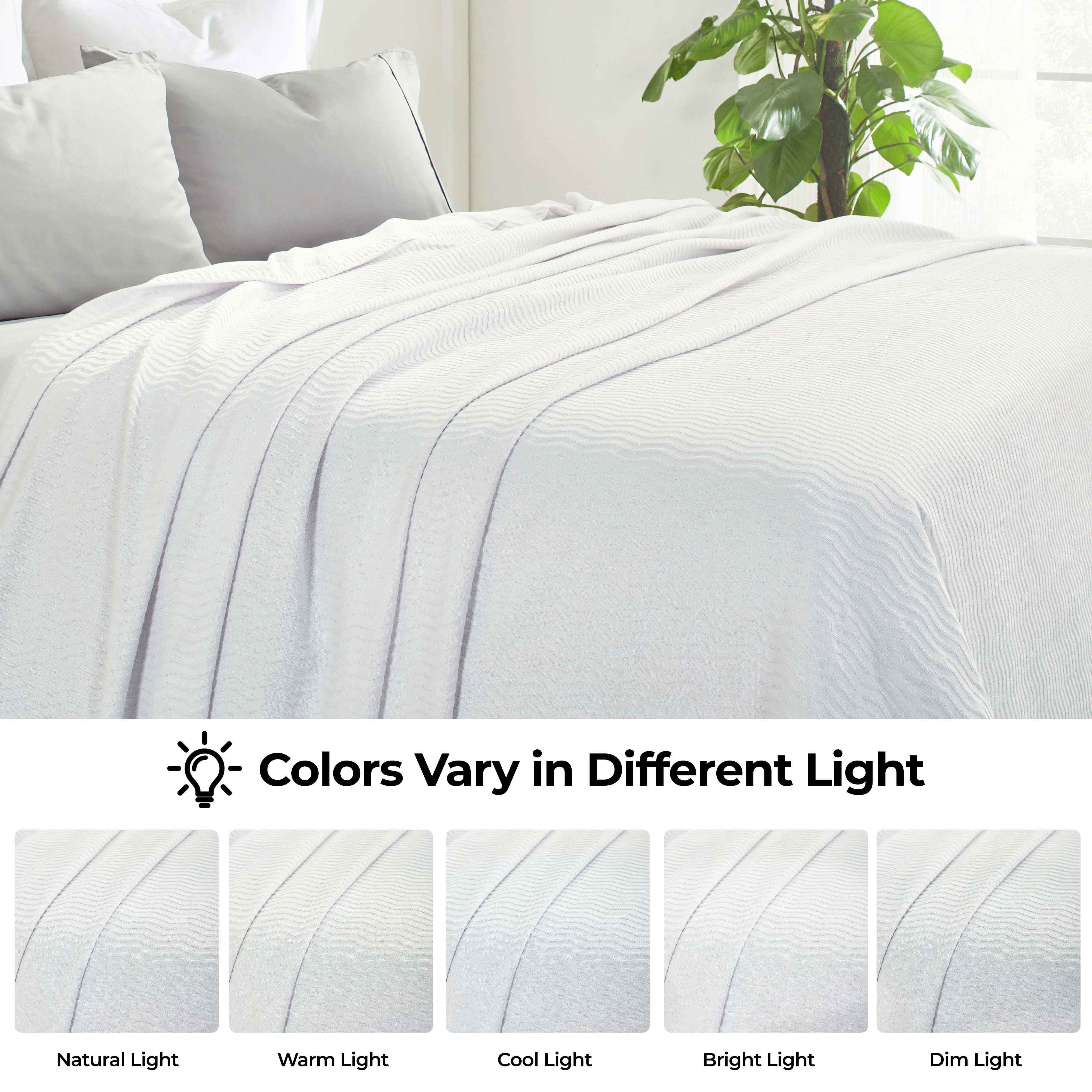 Jena Cotton Textured Chevron Lightweight Woven Blanket - Omnigoodsstore