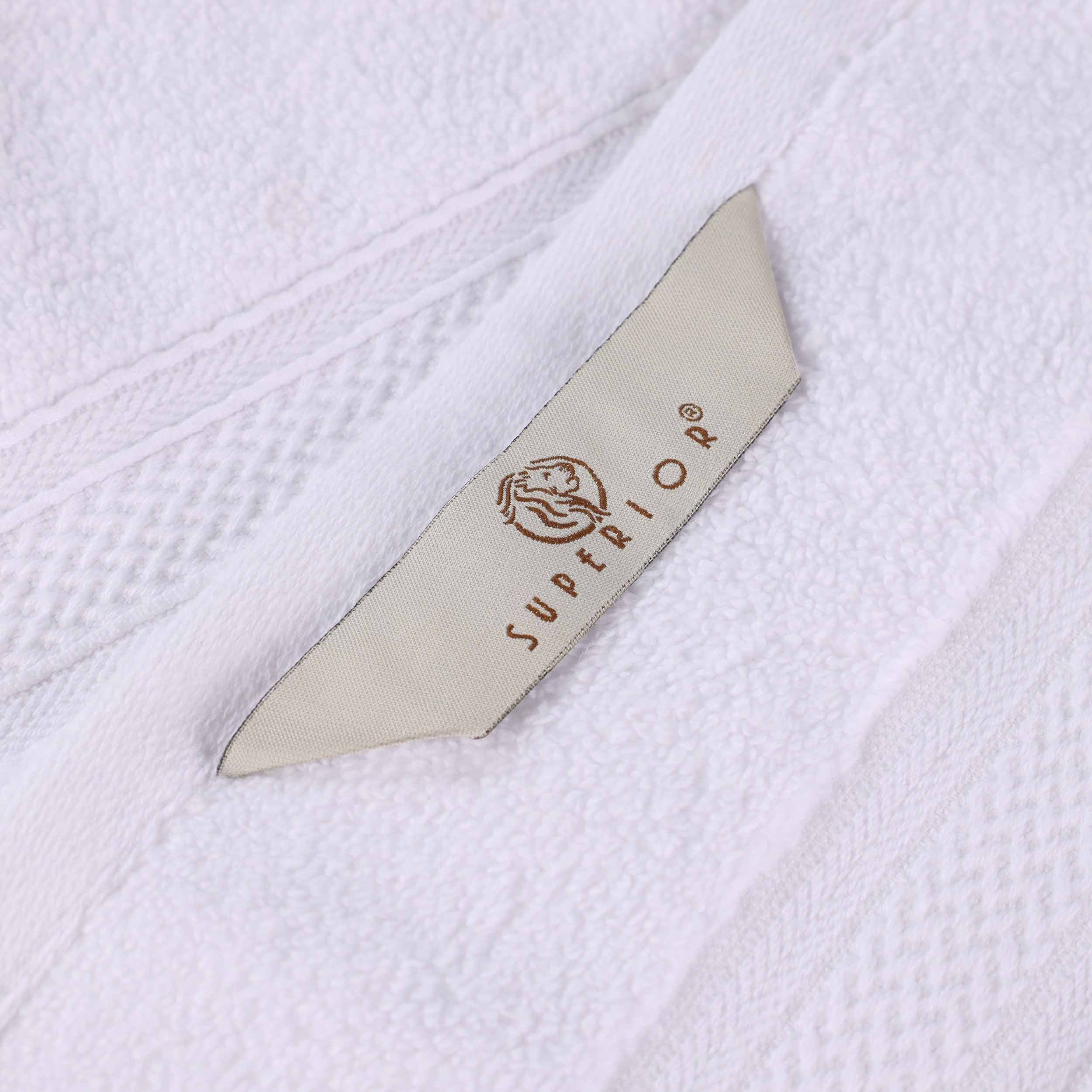 Zero Twist Cotton Solid & Jacquard Elegant Chevron Bath Towel Set of 4 - Omnigoodsstore