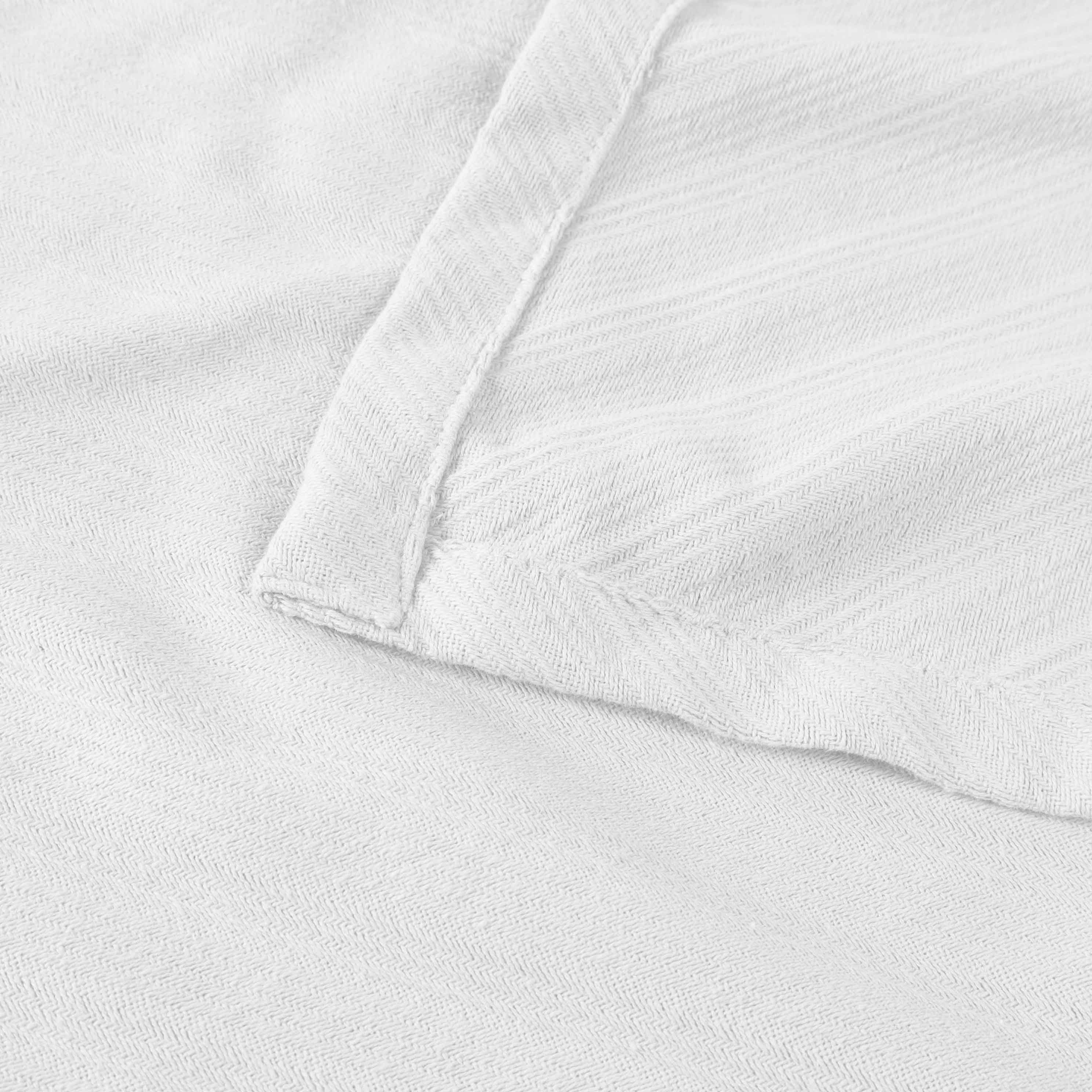 Milan Cotton Textured Striped Lightweight Woven Blanket - Omnigoodsstore