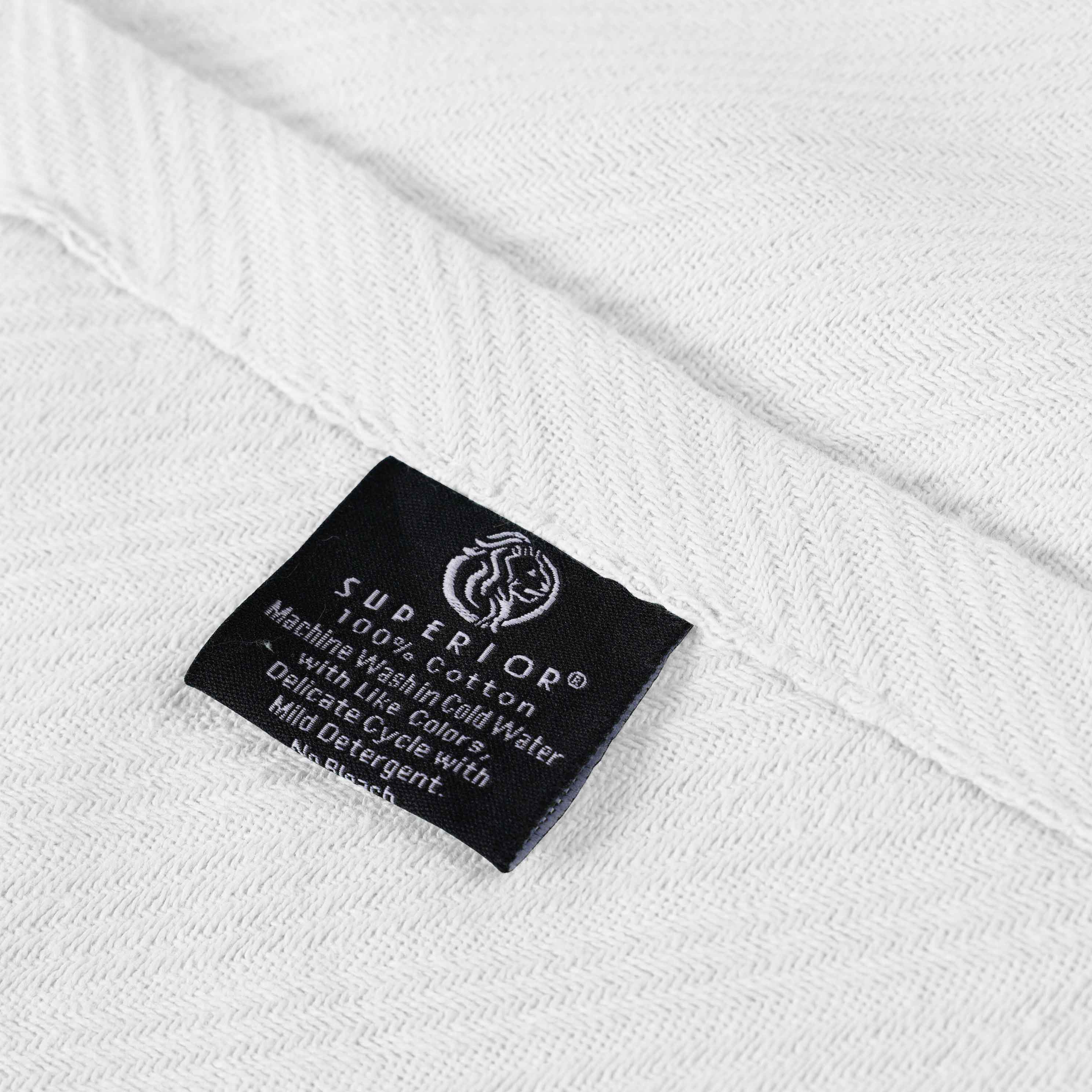 Milan Cotton Textured Striped Lightweight Woven Blanket - Omnigoodsstore