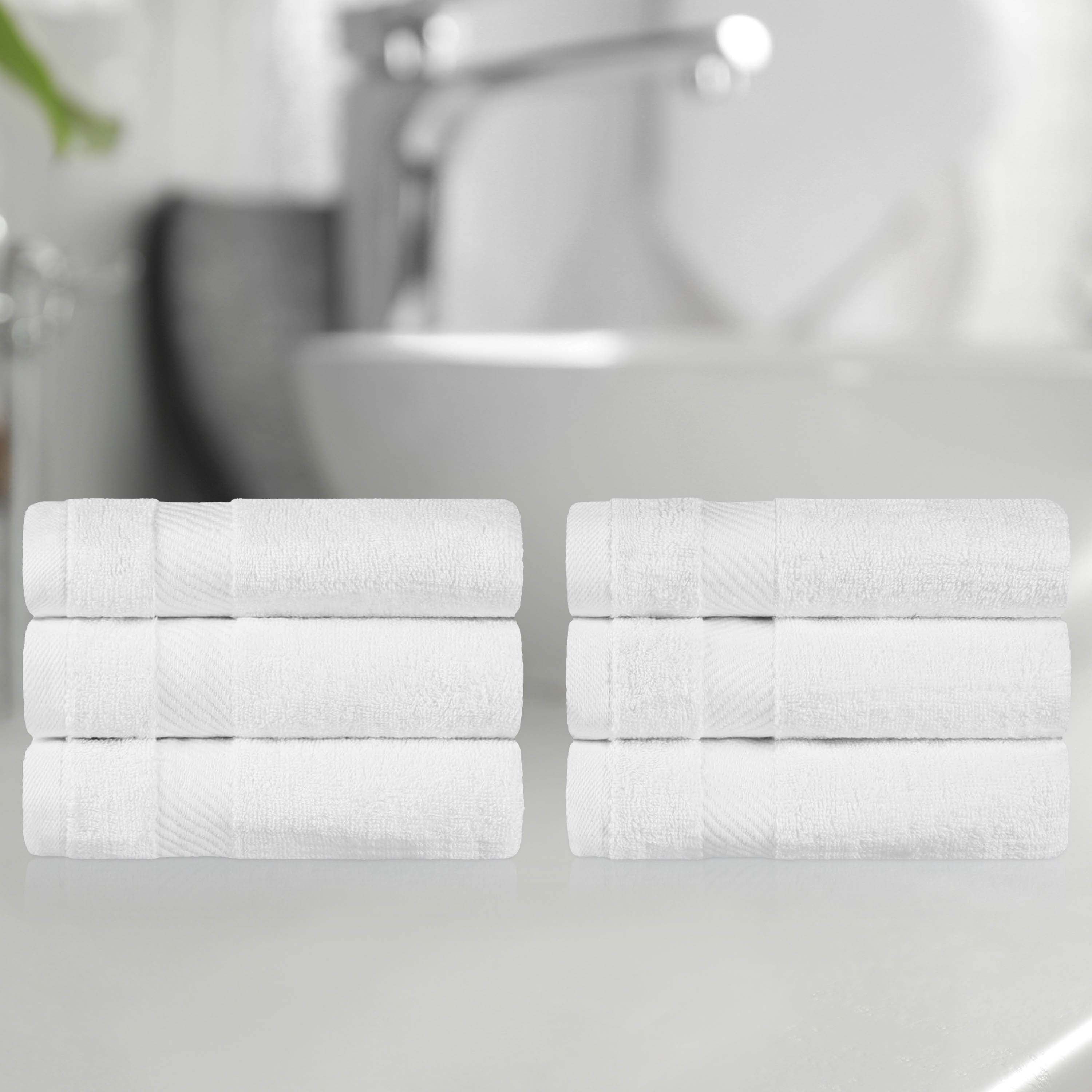 Kendell Egyptian Cotton 6 Piece Hand Towel Set with Dobby Border - Omnigoodsstore