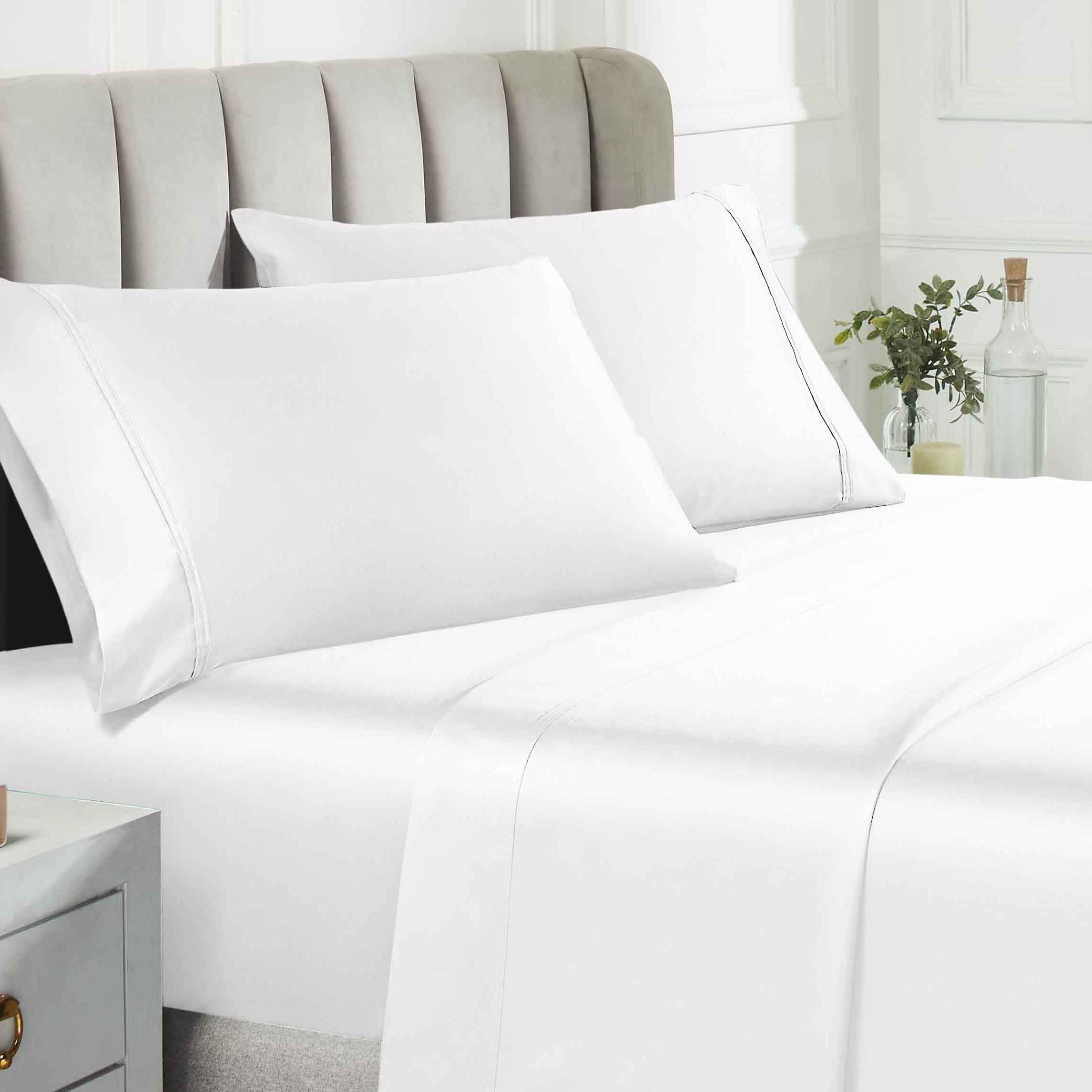 850 Thread Count Cotton Solid Bed Sheet Set - Omnigoodsstore