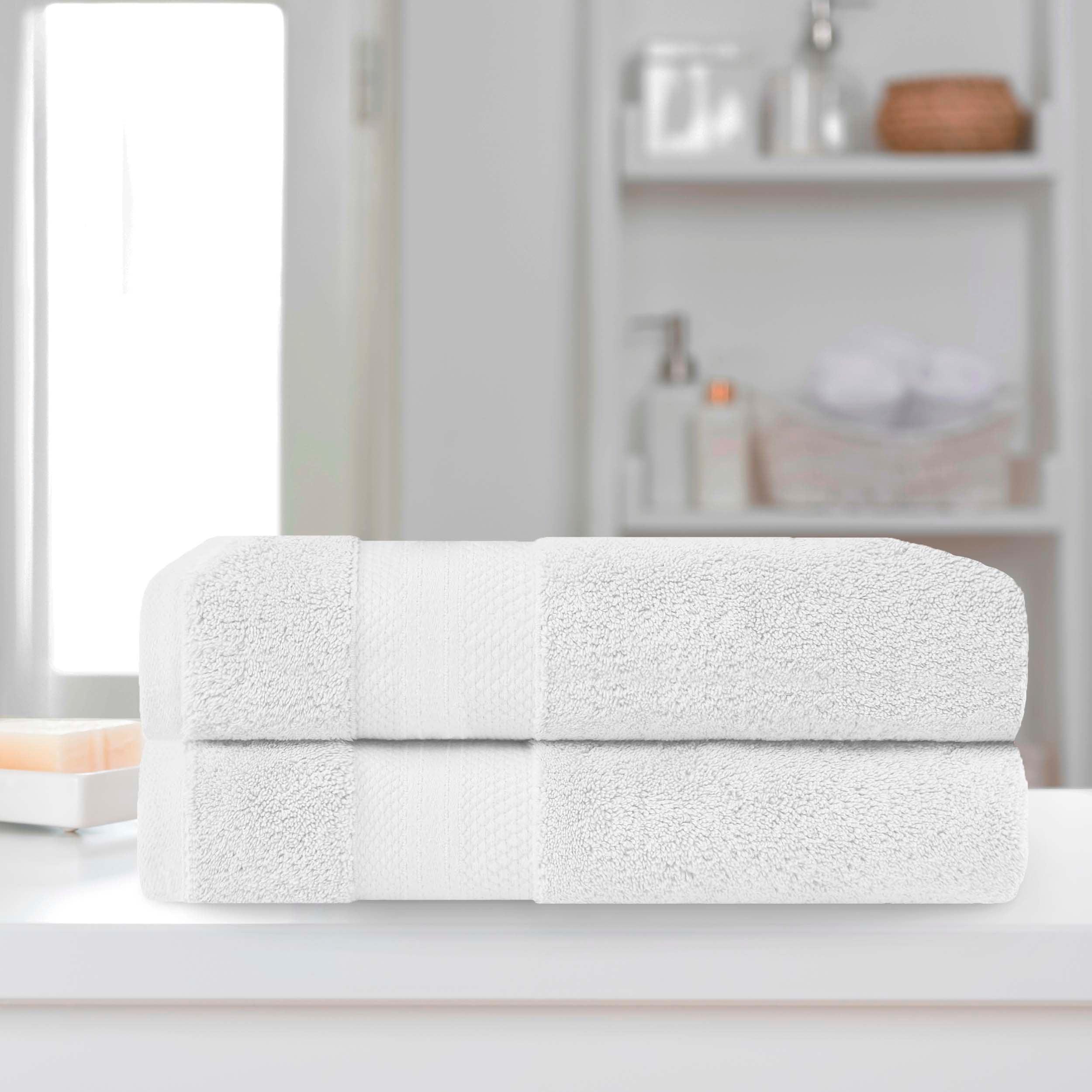 Turkish Cotton Absorbent Ultra-Plush Solid 2 Piece Bath Sheet Set - Omnigoodsstore