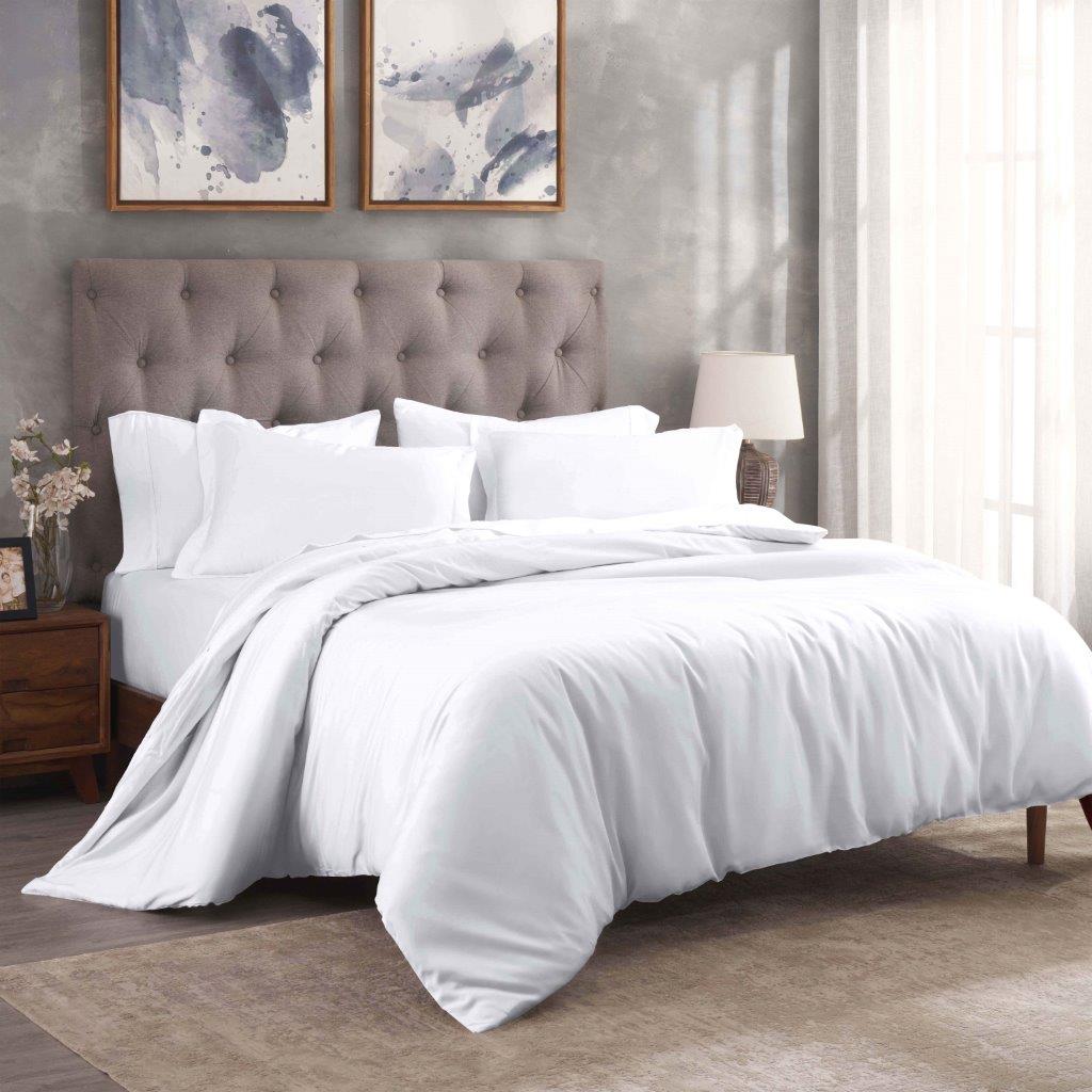 Egyptian Cotton 300 Thread Count Solid Duvet Cover Set - Omnigoodsstore
