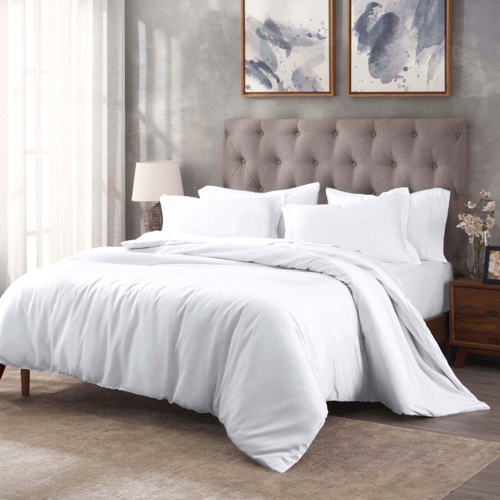 Egyptian Cotton 400 Thread Count Solid Duvet Cover Set - Omnigoodsstore