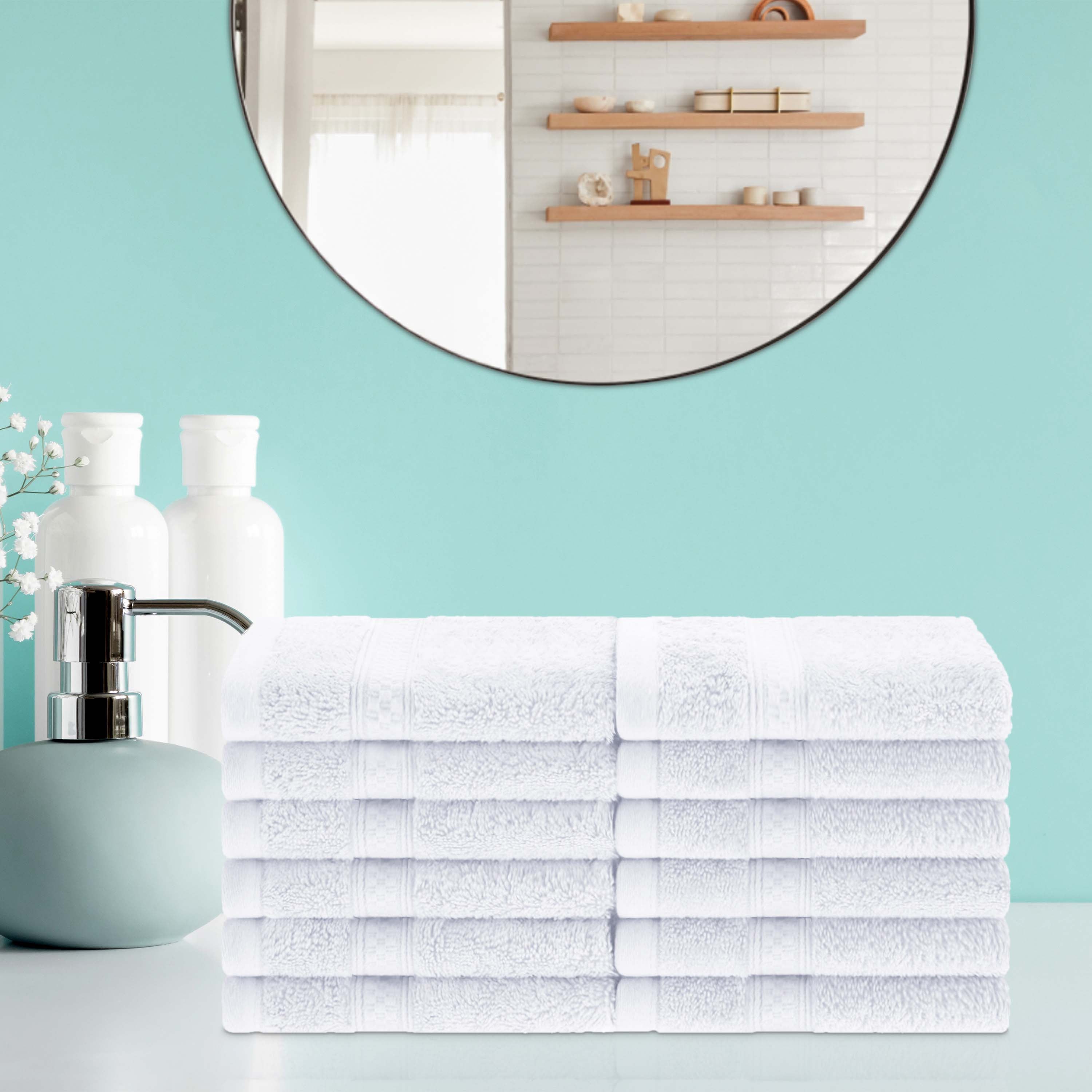 Rayon from Bamboo Blend Solid 12 Piece Face Towel Set - Omnigoodsstore