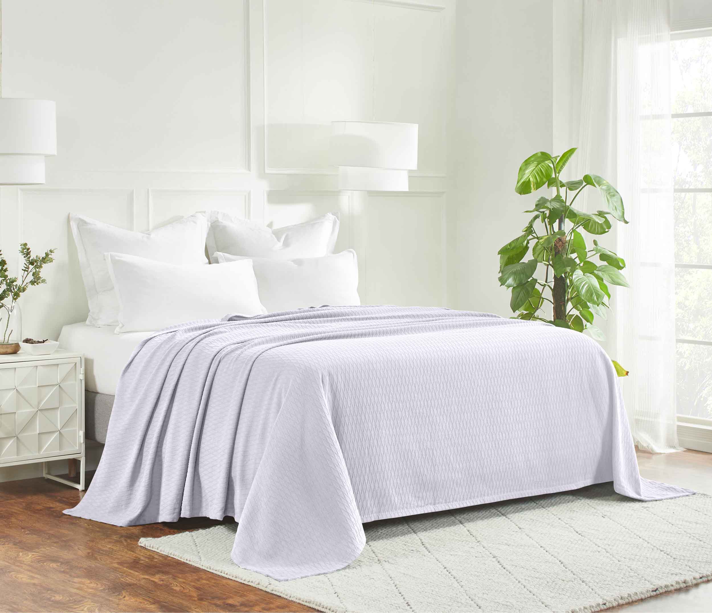 Cotton All Season Diamond Bed Blanket & Sofa Throw - Omnigoodsstore