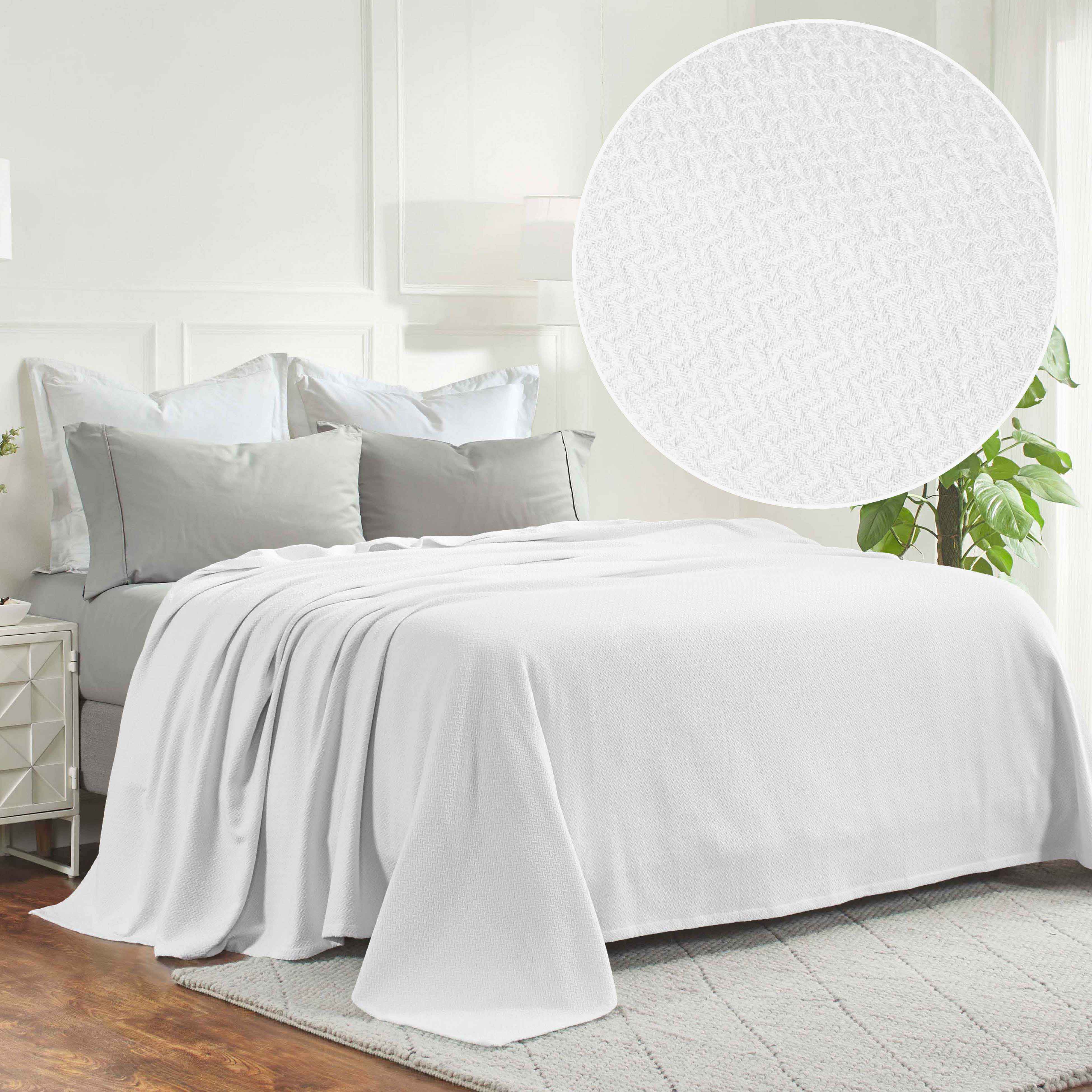 Nobel Cotton Textured Chevron Lightweight Woven Blanket - Omnigoodsstore