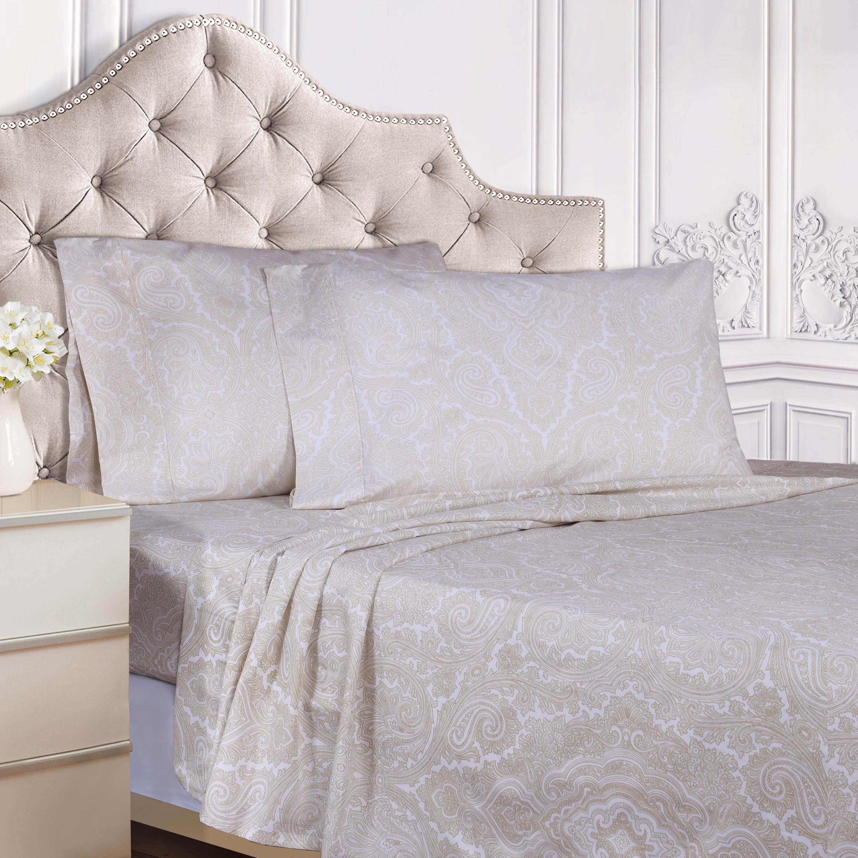 Italian Paisley 600 Thread Count Cotton Blend Deep Pocket Sheet Set - Omnigoodsstore