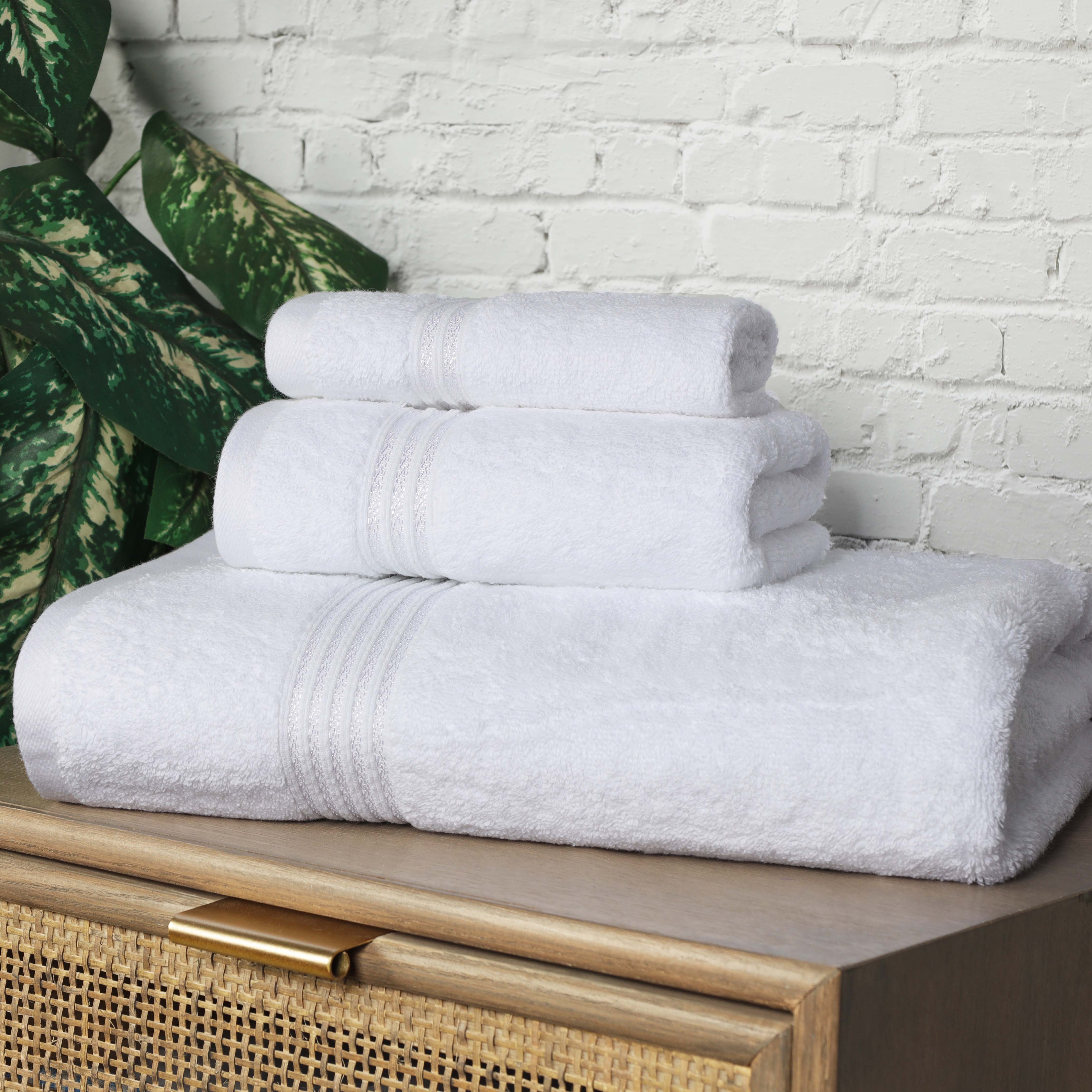 Egyptian Cotton Highly Absorbent Solid 3-Piece Ultra Soft Towel Set - Omnigoodsstore