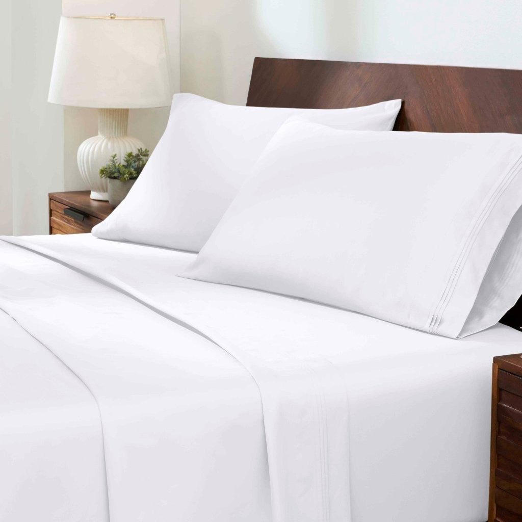 1000 Thread Count Egyptian Cotton Bed Sheet Set Olympic Queen - Omnigoodsstore