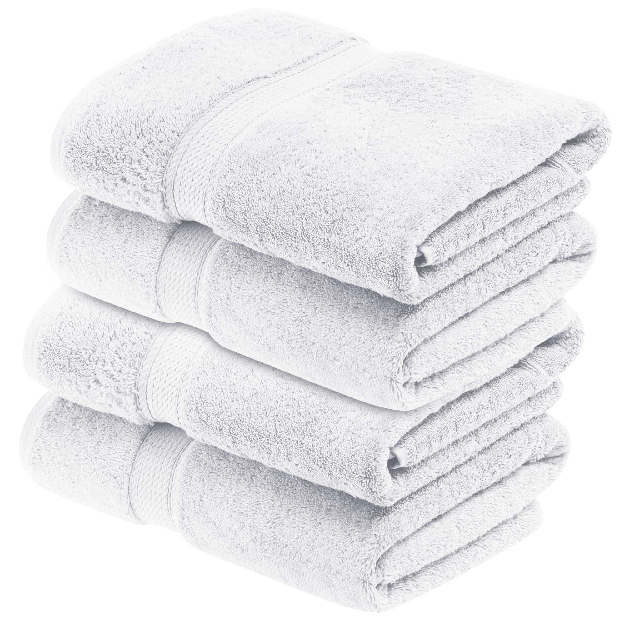 Egyptian Cotton Pile Plush Heavyweight Soft 4 Piece Bath Towel Set - Omnigoodsstore