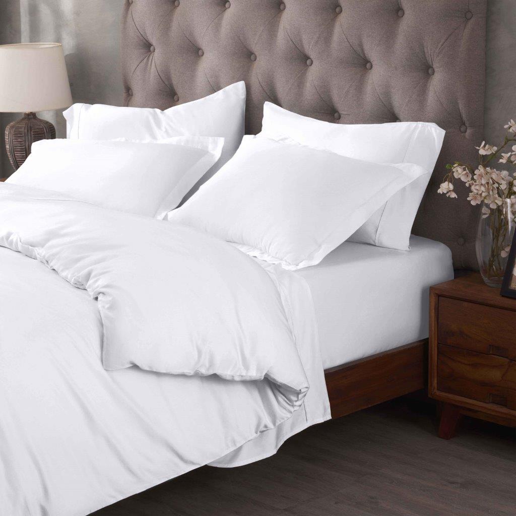 Egyptian Cotton 400 Thread Count Solid Duvet Cover Set - Omnigoodsstore