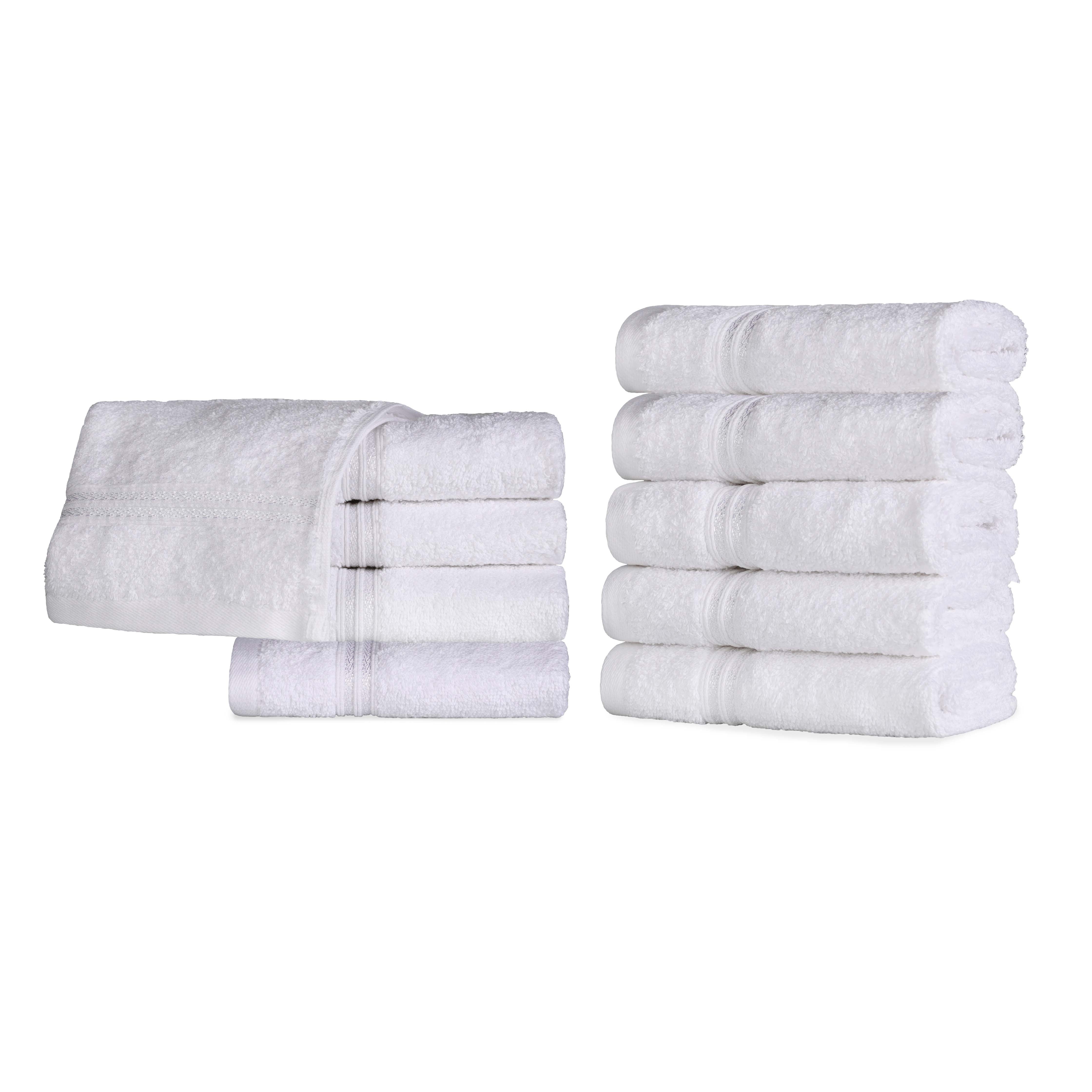 Egyptian Cotton Solid Face Towel Set of 10 - Omnigoodsstore
