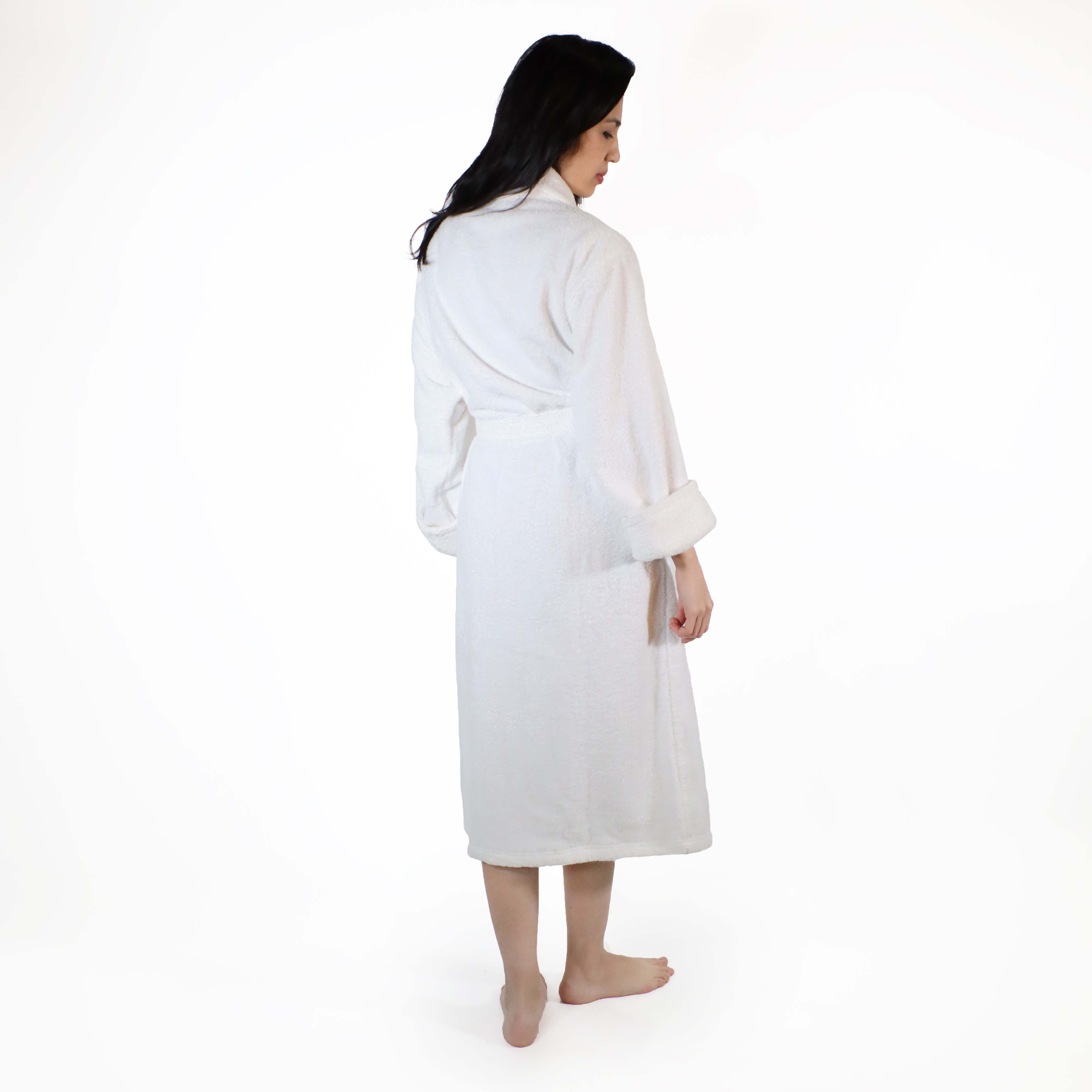 Classic Women's Bath Robe Turkish Cotton Bathrobe with Adjustable Belt - Omnigoodsstore