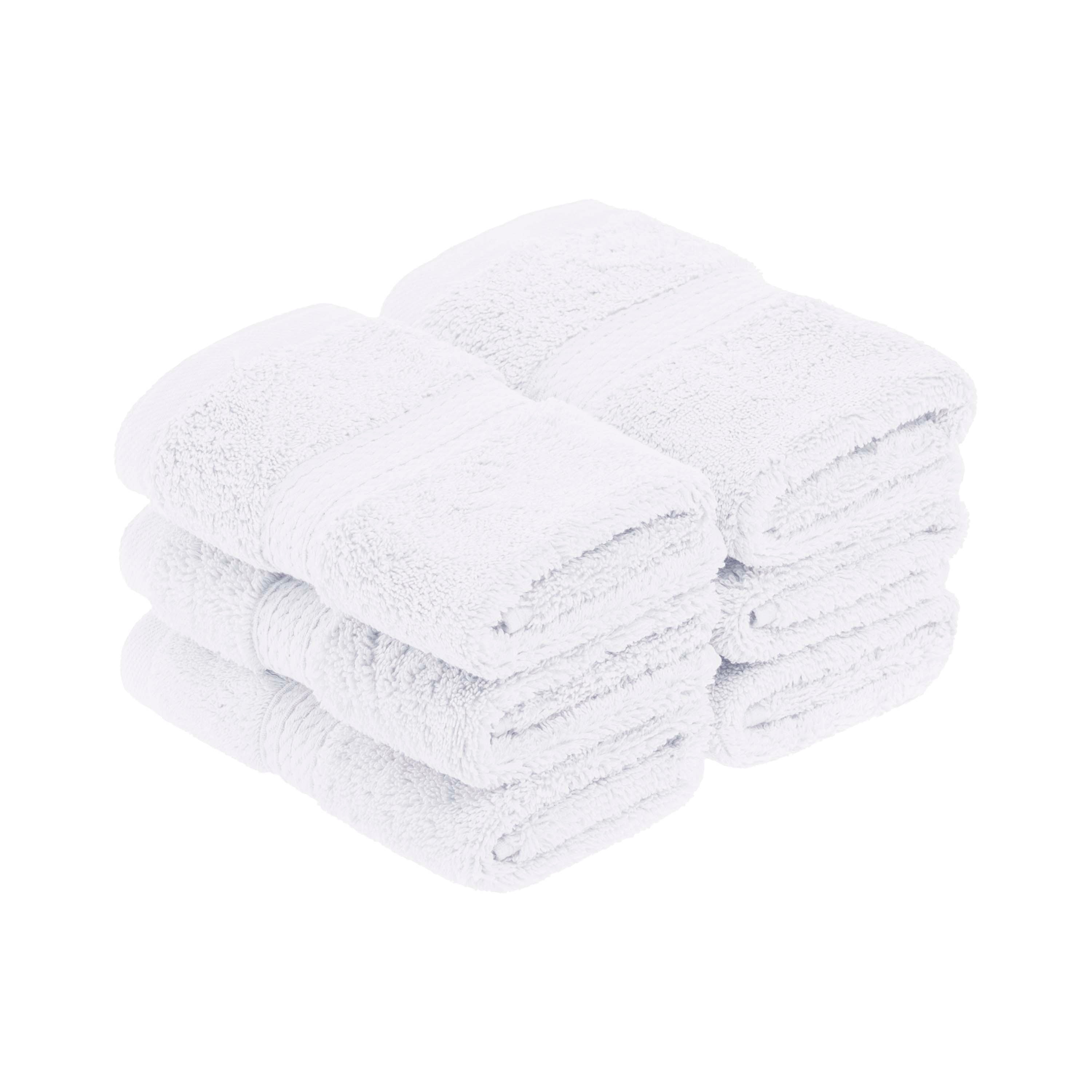 Egyptian Cotton Pile Plush Heavyweight Luxury Soft Face Towel Set of 6 - Omnigoodsstore