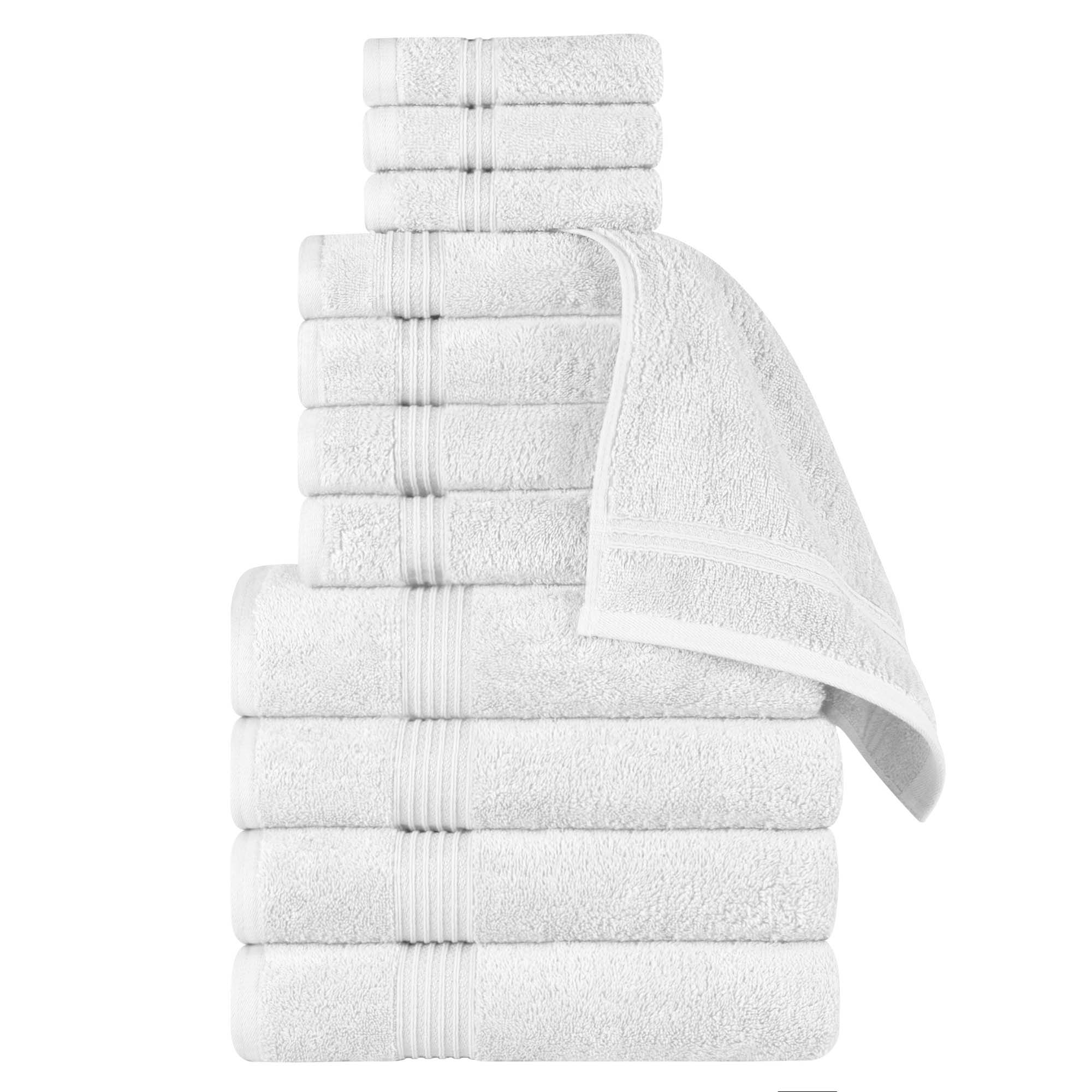 Egyptian Cotton Highly Absorbent Solid 12-Piece Ultra Soft Towel Set - Omnigoodsstore