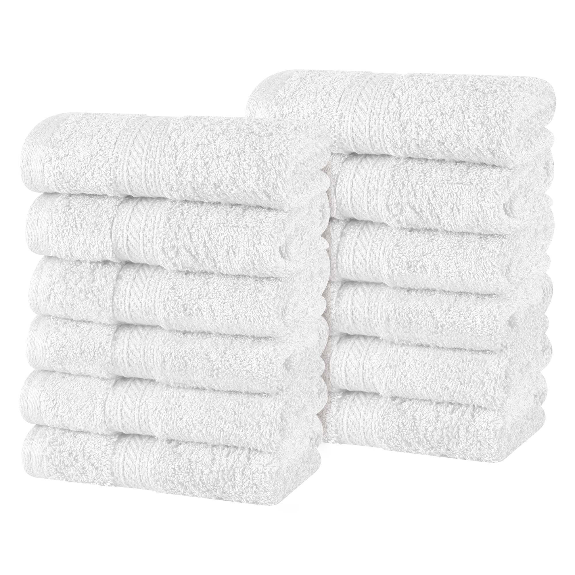 Atlas Cotton Plush Heavyweight Luxury Face Towel Washcloth Set of 12 - Omnigoodsstore