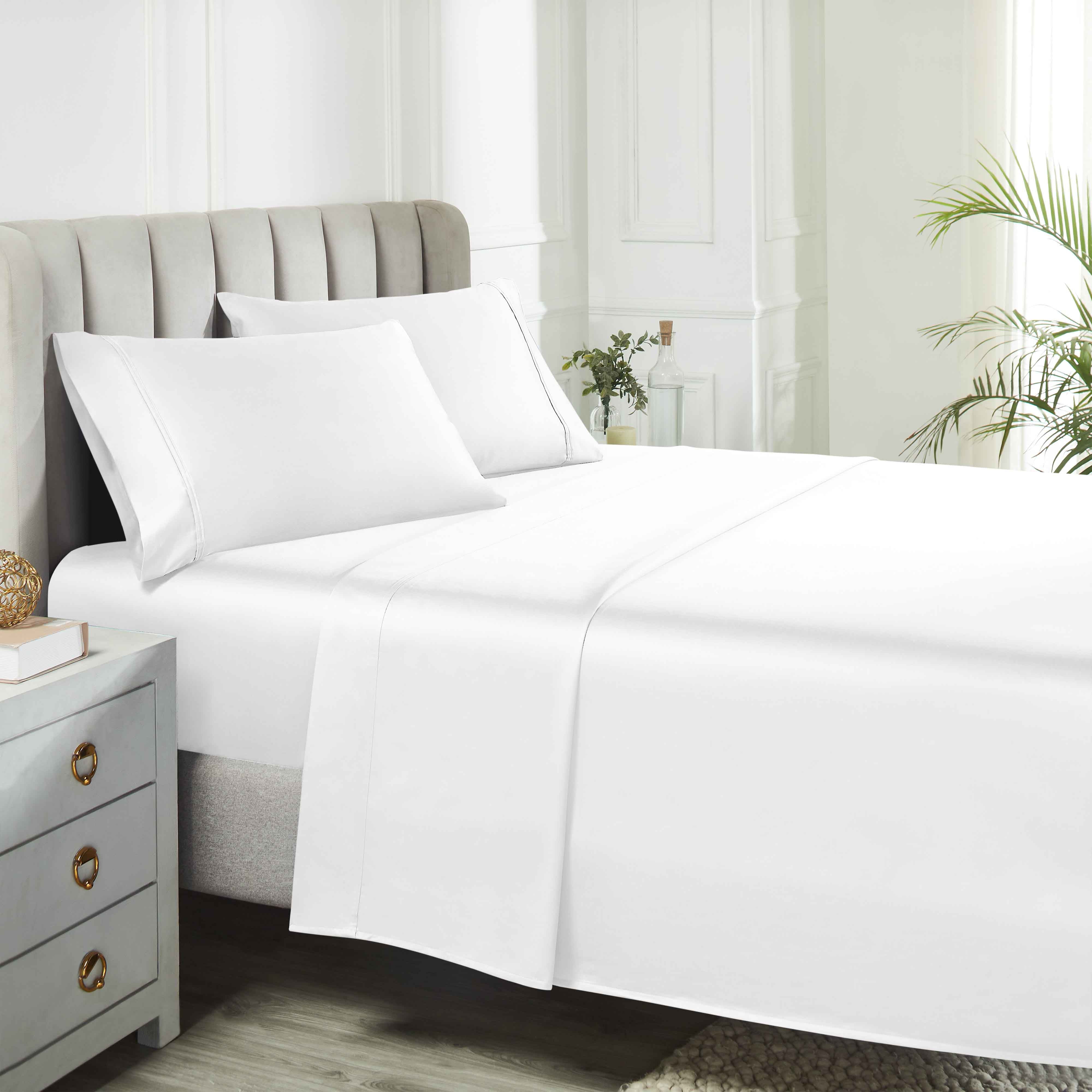 850 Thread Count Cotton Solid Bed Sheet Set - Omnigoodsstore
