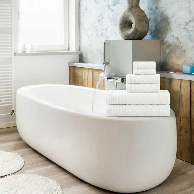 Chevron Cotton 6 Piece Towel Set - Omnigoodsstore