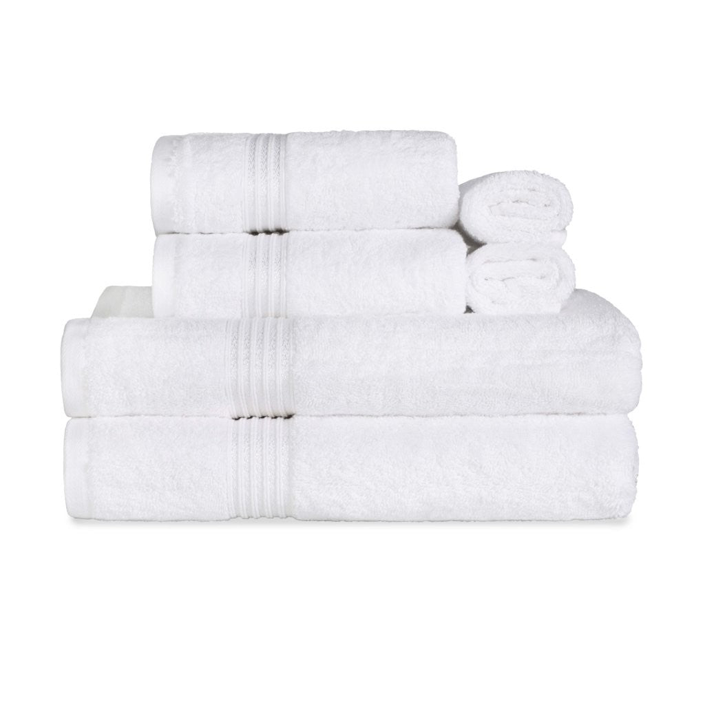 Egyptian Cotton Highly Absorbent Solid 6-Piece Ultra Soft Towel Set - Omnigoodsstore