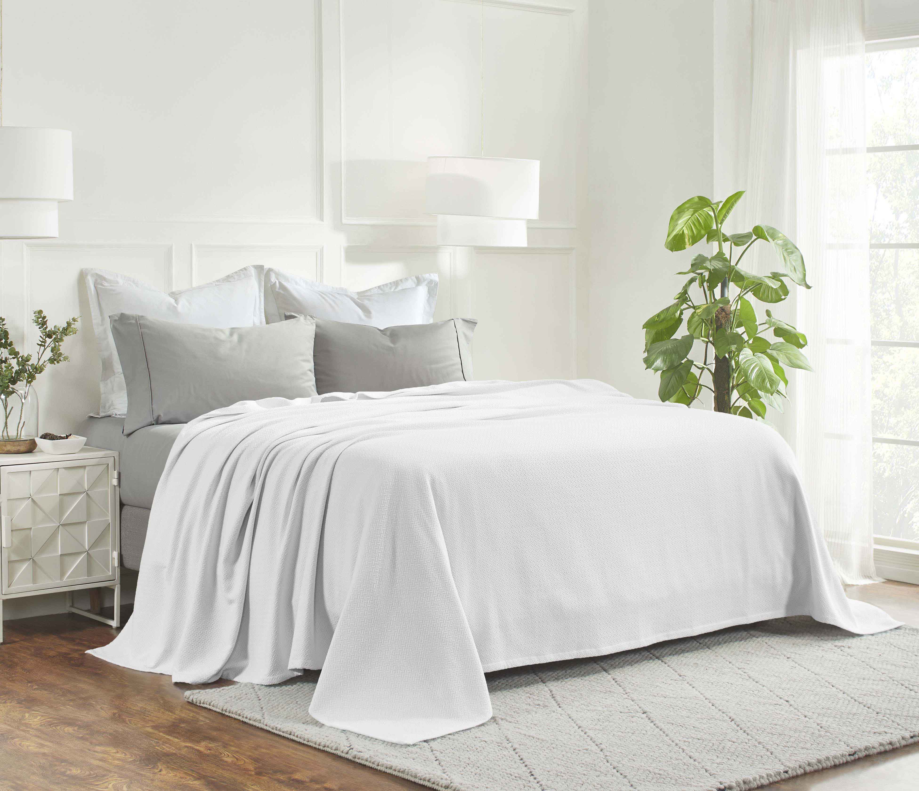 Nobel Cotton Textured Chevron Lightweight Woven Blanket - Omnigoodsstore